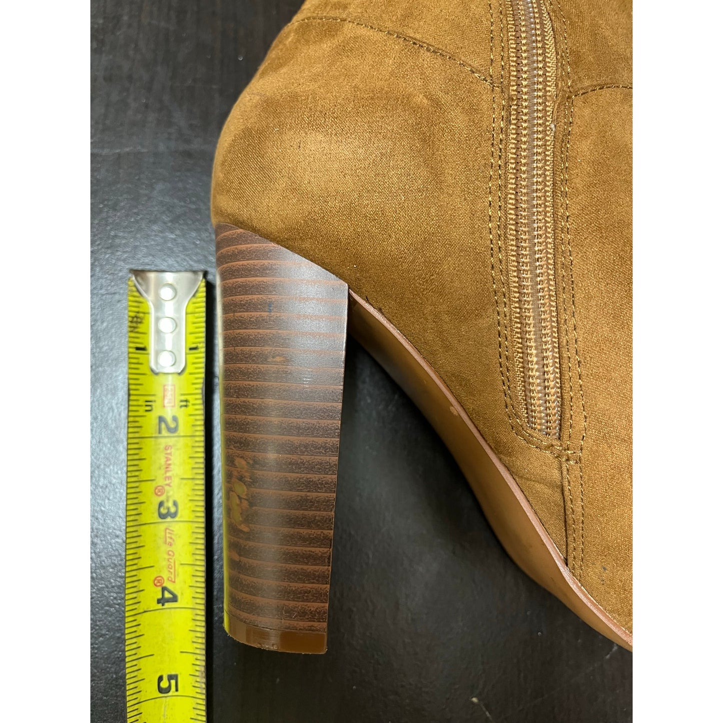 Just Jab Tan Women’s Boots 23” L With 4” Heels Size 8.5