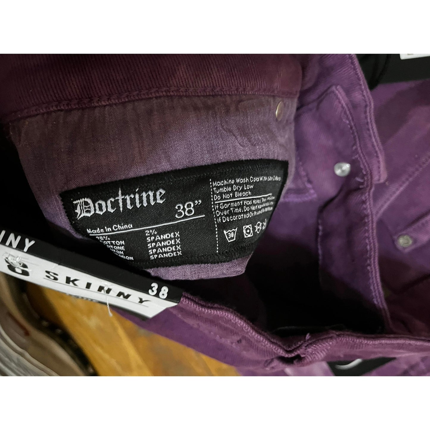 Doctrine Pacific Purple Superstack Men’s Jean’s Size 38