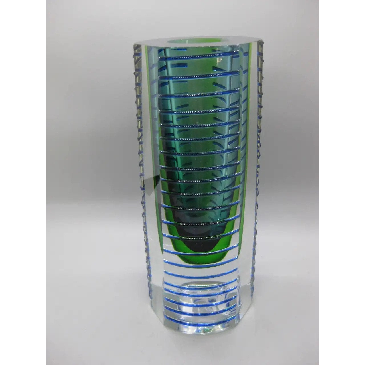 Pavel Hlava Czech Sommerso Post Modern Art Glass 8" Vase Sculpture