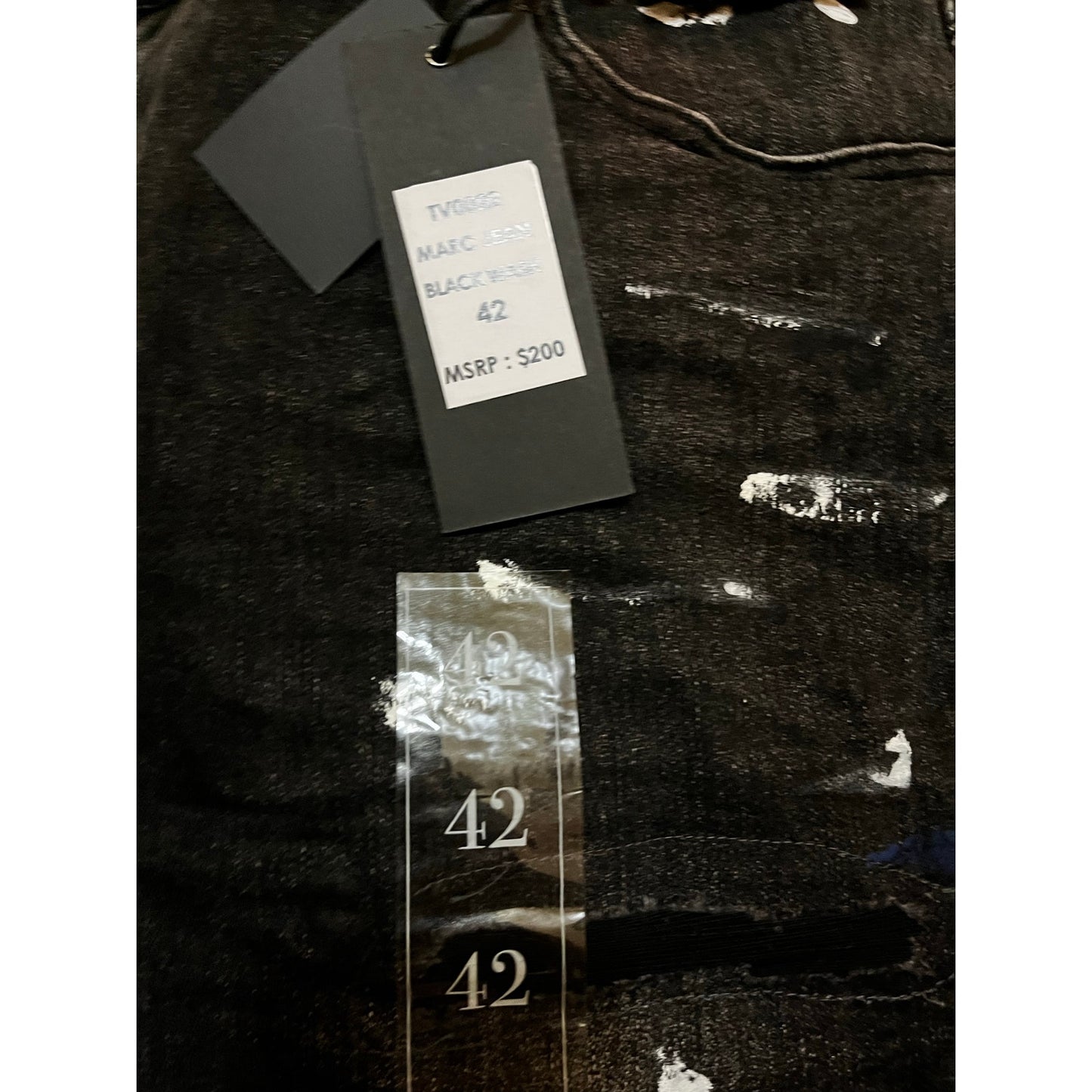 Si Tu Veux Marc Jeans Black Wash Superstack Mens Size 42