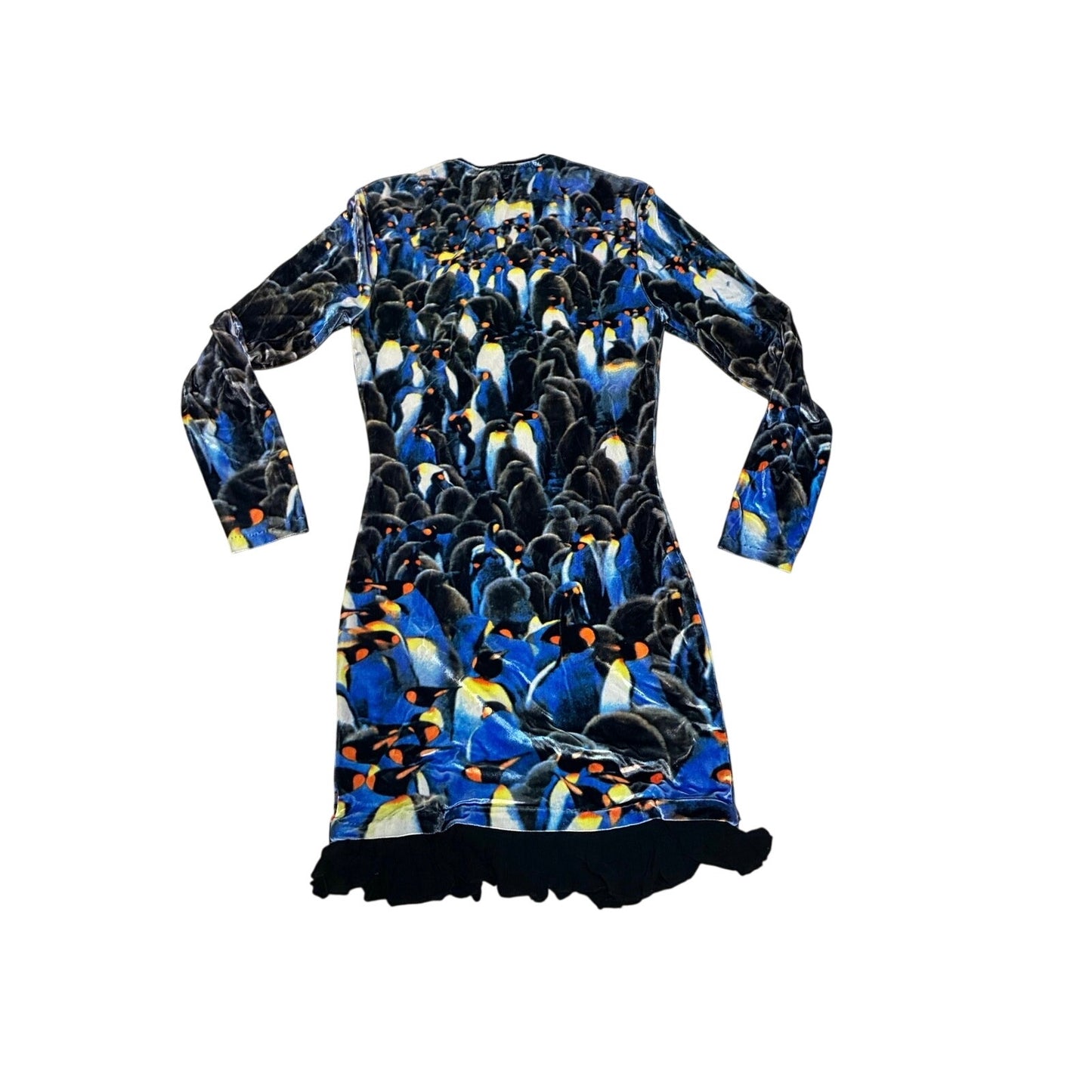 Nicole Miller Blue Women’s Dress With Penguins Print On Them Size Small