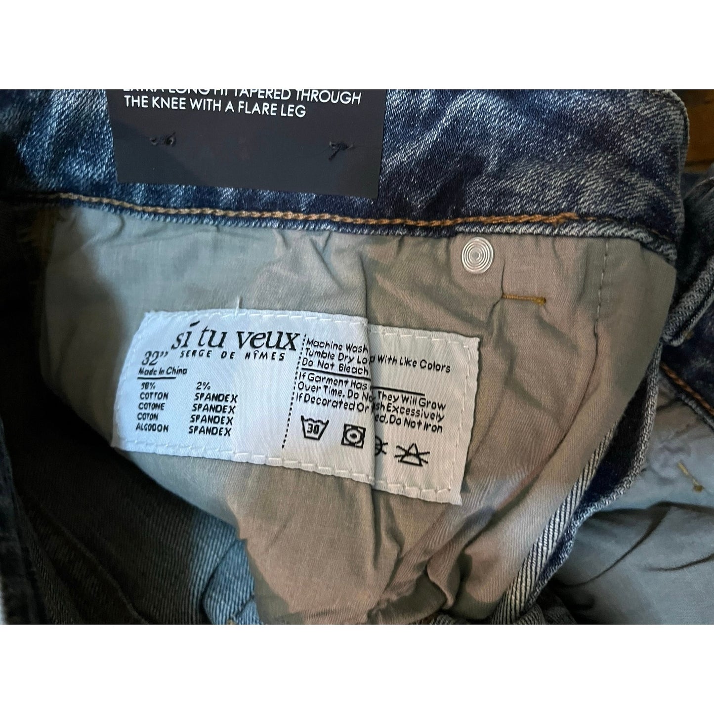 Si Tu Veux Alix Jean Medium Wash Size 32 New