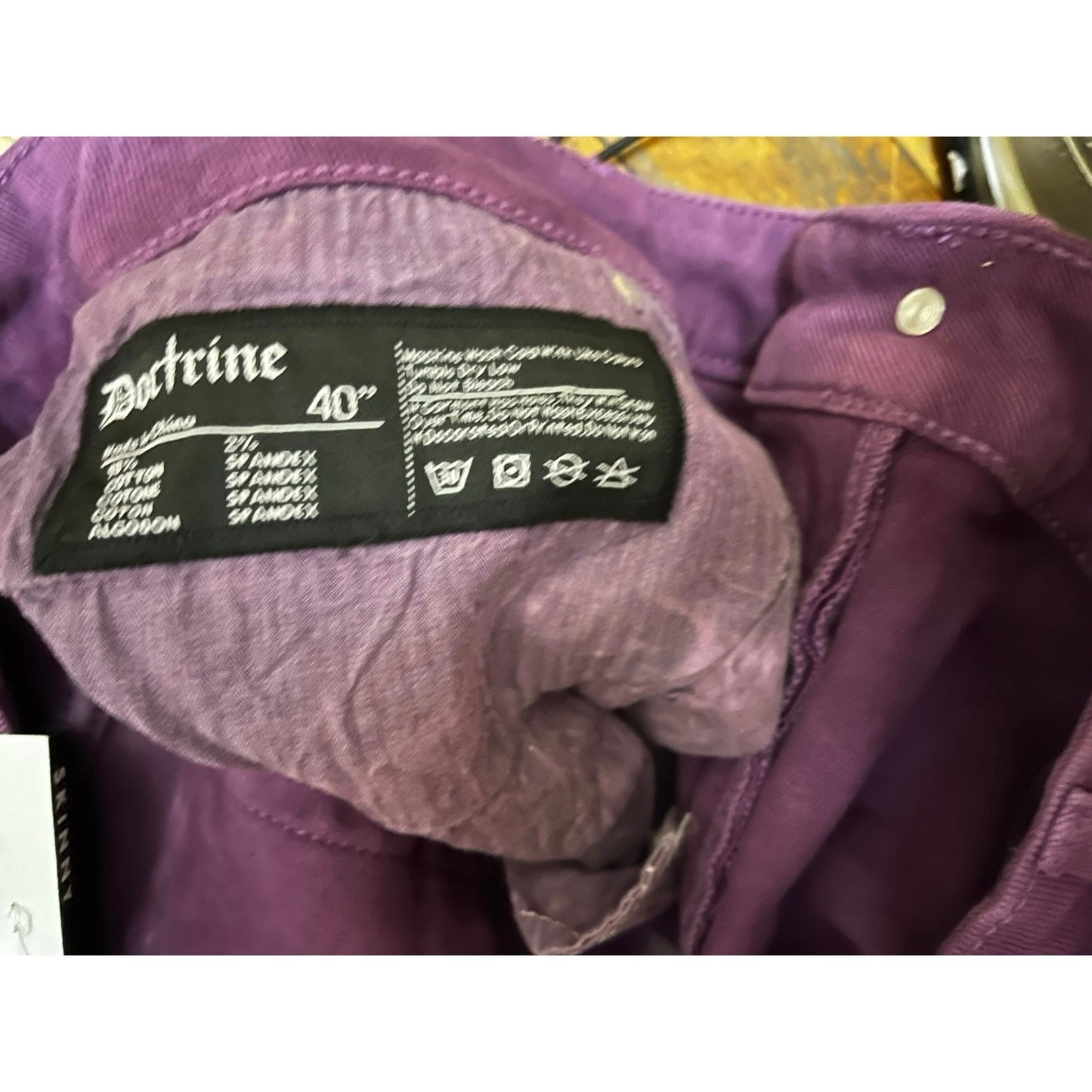 Doctrine Pacific Purple Superstack Men’s Jean’s Size 40