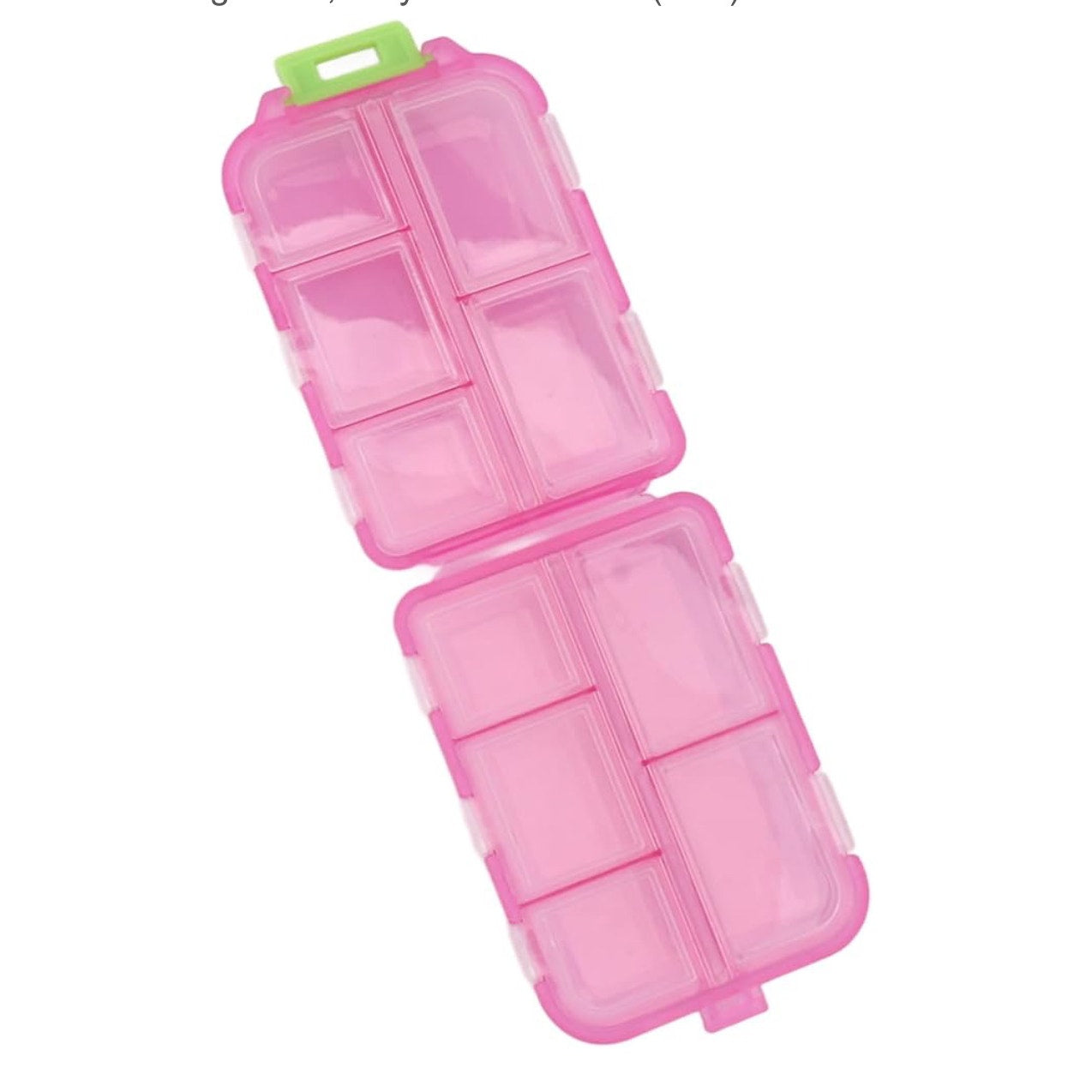 Pill Case,Pill Organizer,10 Compartments Buckle Lock Weekly Portable Medicine