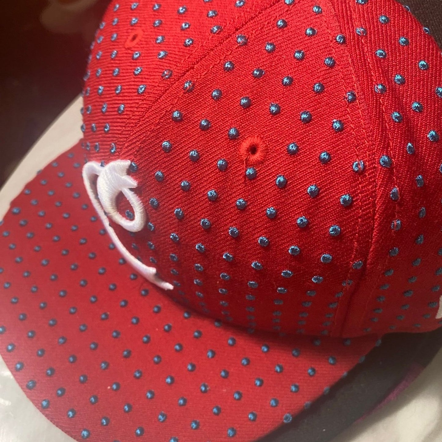 New Era Hat 7 1/8 Red & White C