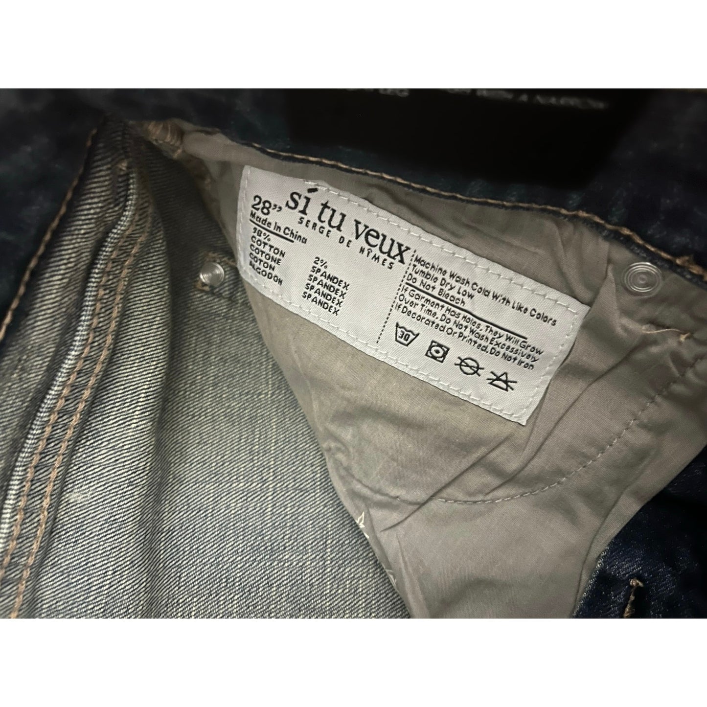 Si Tu Veux Brandon Jean’s Matte Gold Size 28 New