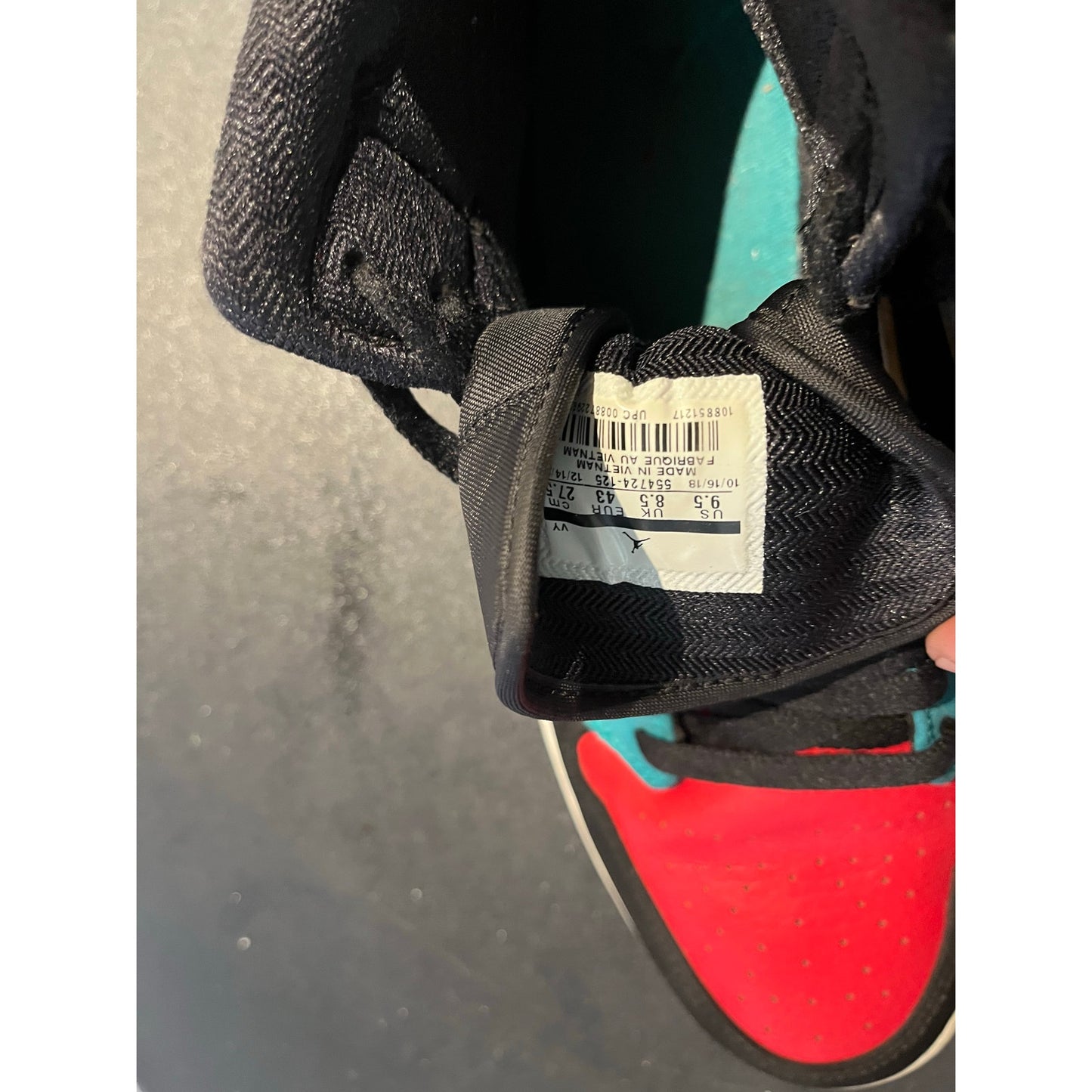 Air Jordan Retro 1 Mid Multicolor Red Black White Green Rare Sneakers