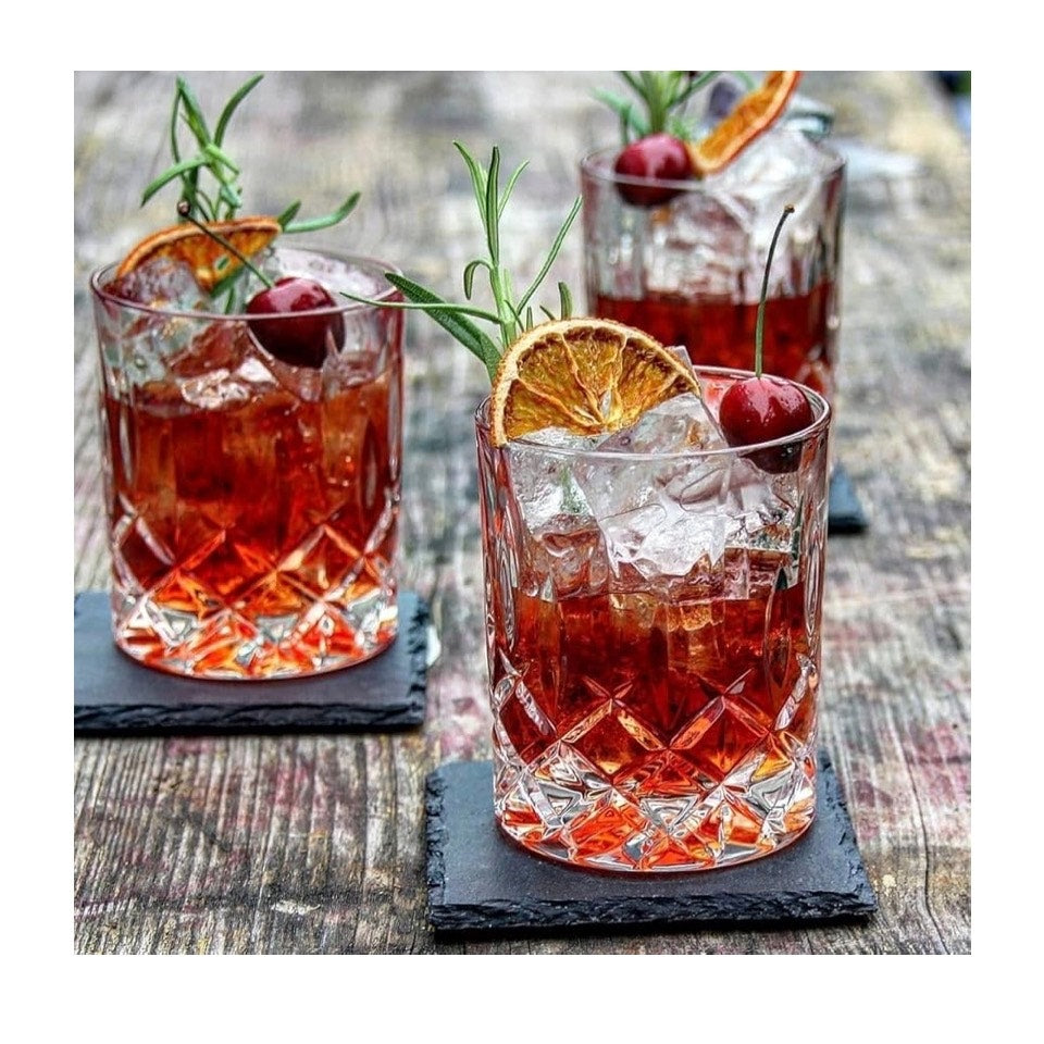 Men’s Bar at the Astor Crystal Old Fashioned Glasses, 2-Piece Set – Vintage