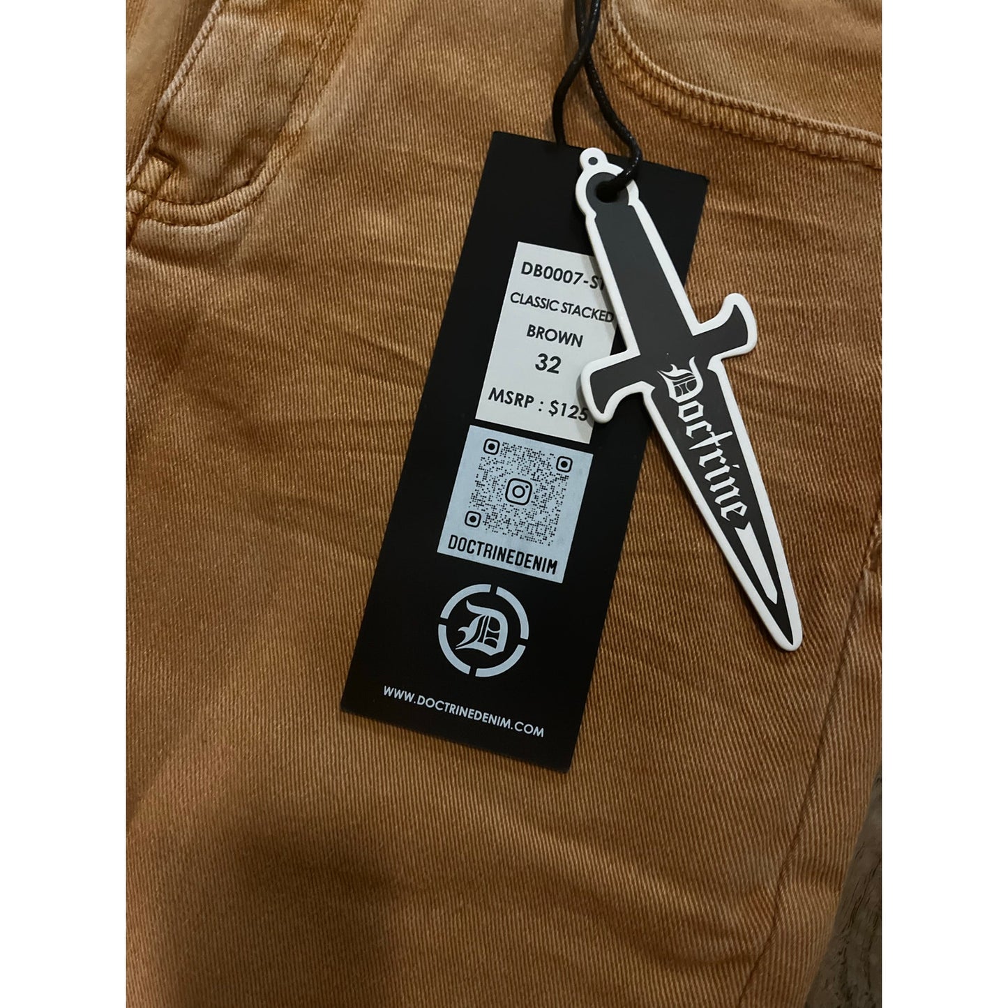 Doctrine Classic Stacked Brown Superstack Size 32