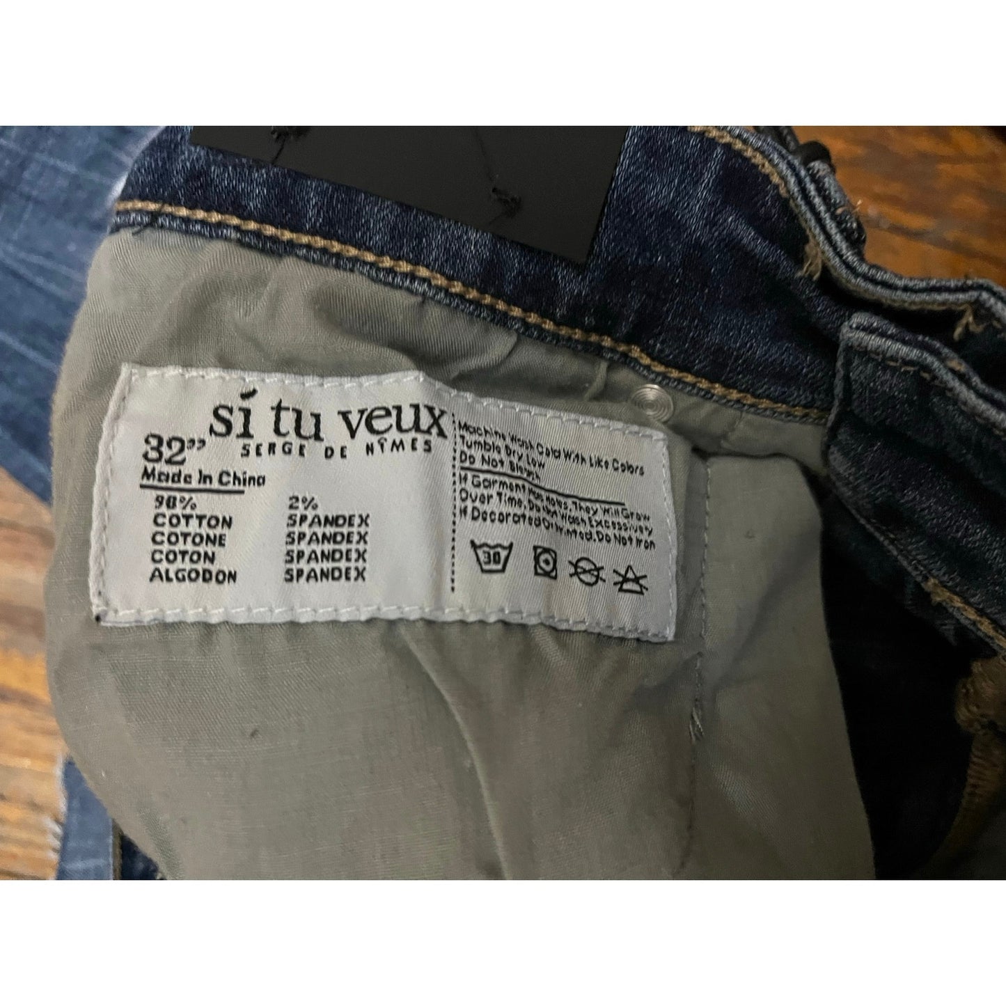Si Tu Veux Marc Jean Indigo Wash Size 32