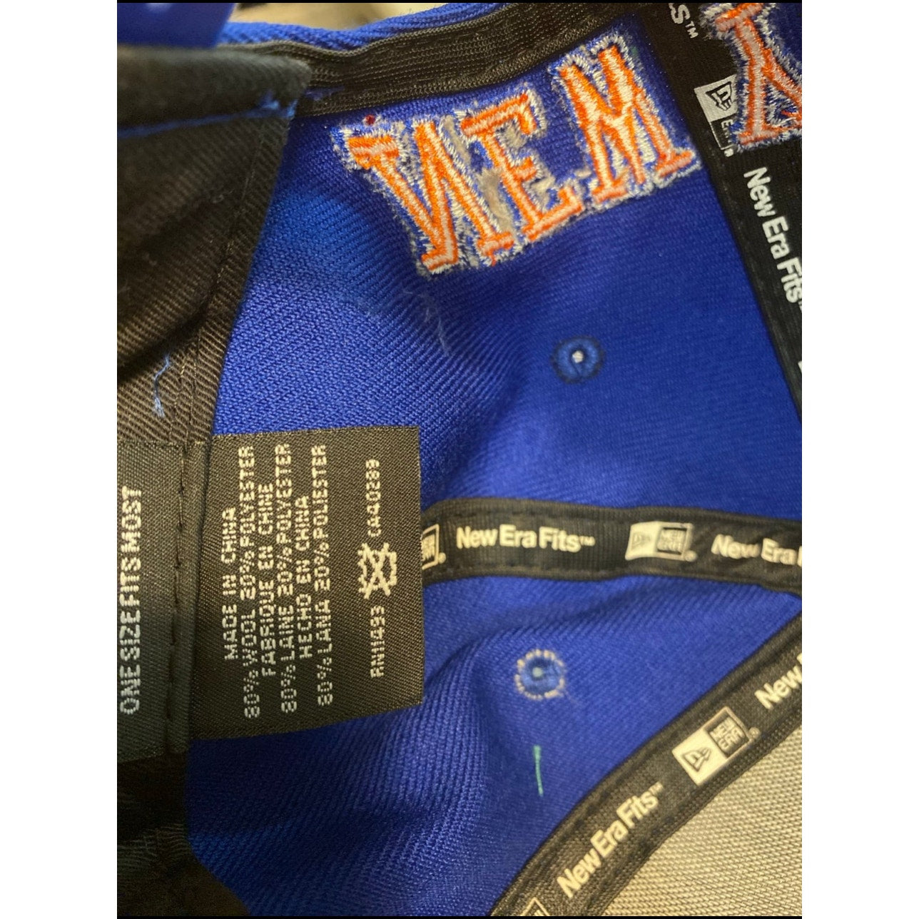 SnapBack New Era Hat Orange & Blue Knicks
