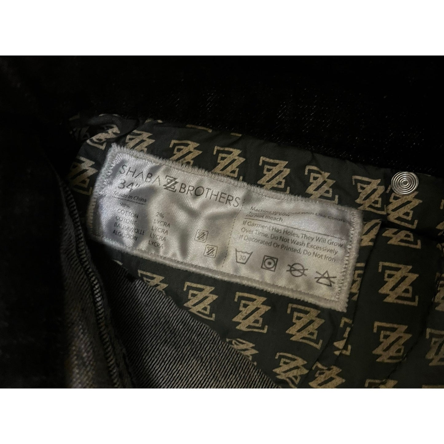 Shabaz Brother Men’s Black Superstack Jean’s Size 34 Brand New