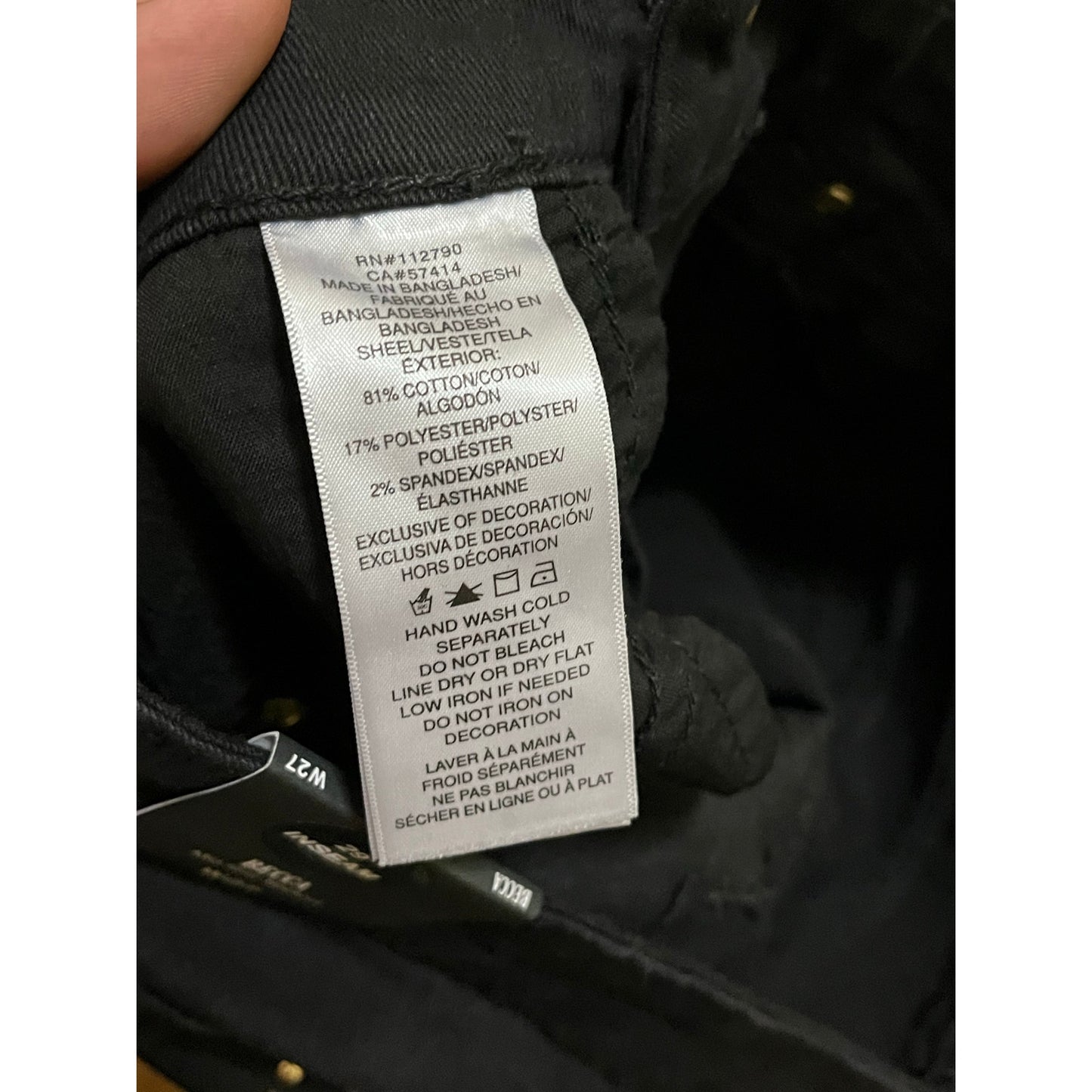 True Religion All Black Women’s Pants Size 27