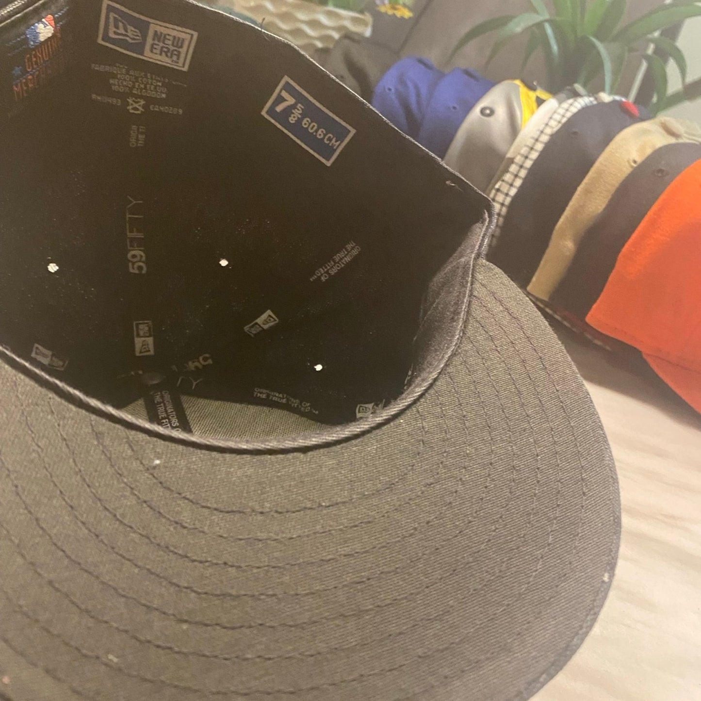 New Era Hat 7 5/8 Black & Green As
