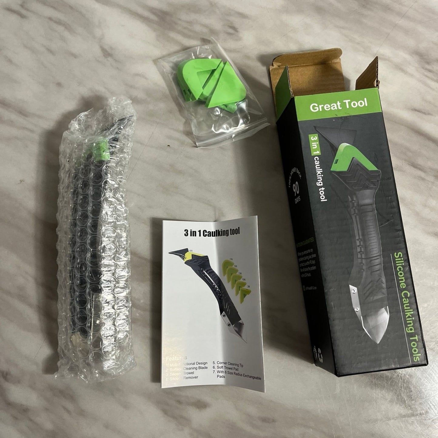 Caulking Tool 3 in 1 Caulking Grout Removal Sealant