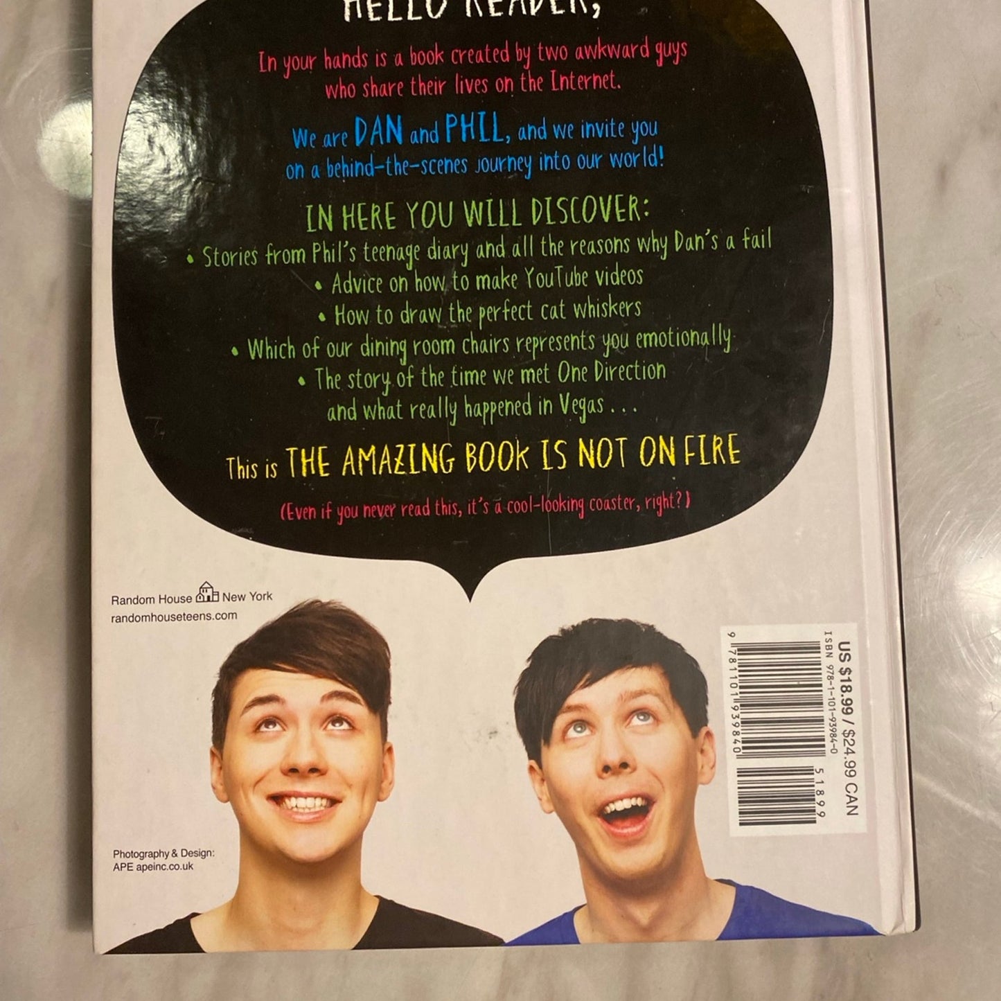 The amazing book is not on fire hardcover