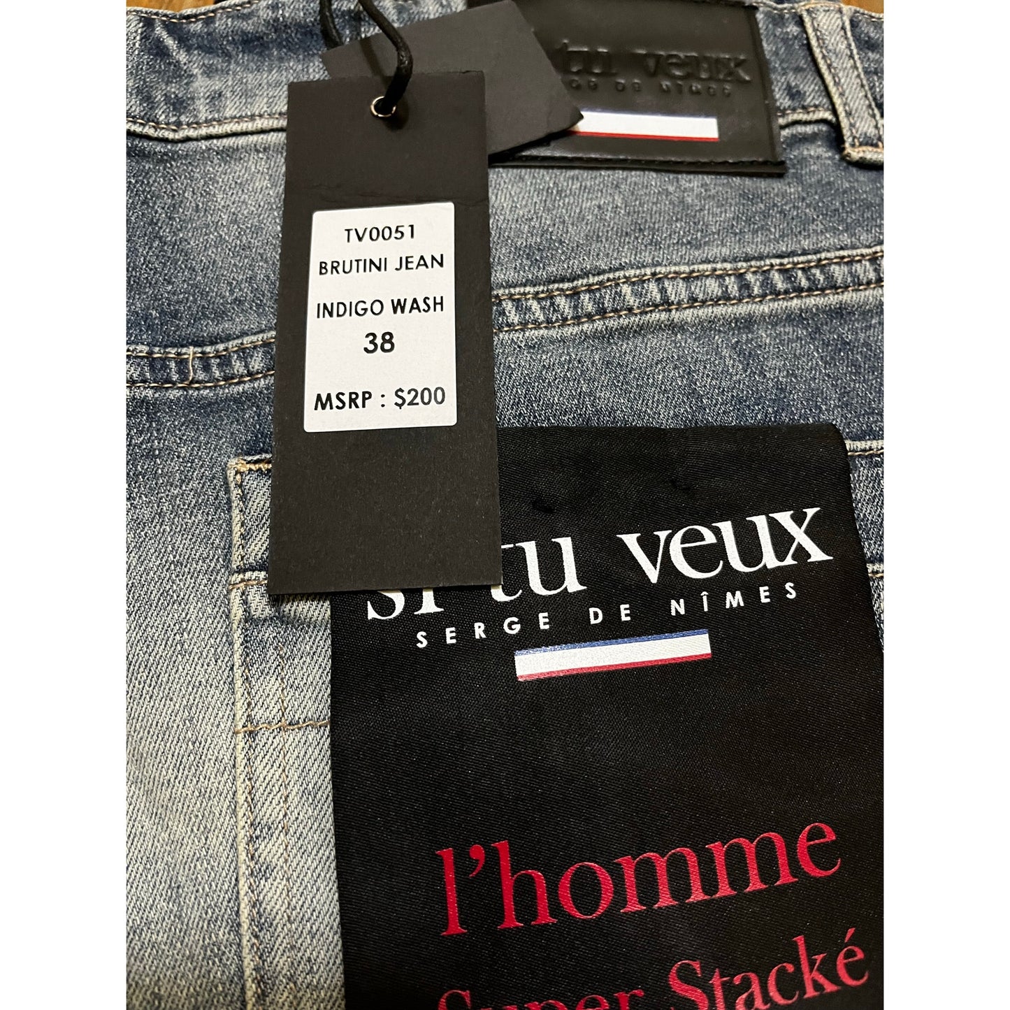 Si Tu Veux Marc Jean’s Indigo Wash Size 38 Men’s Superstack