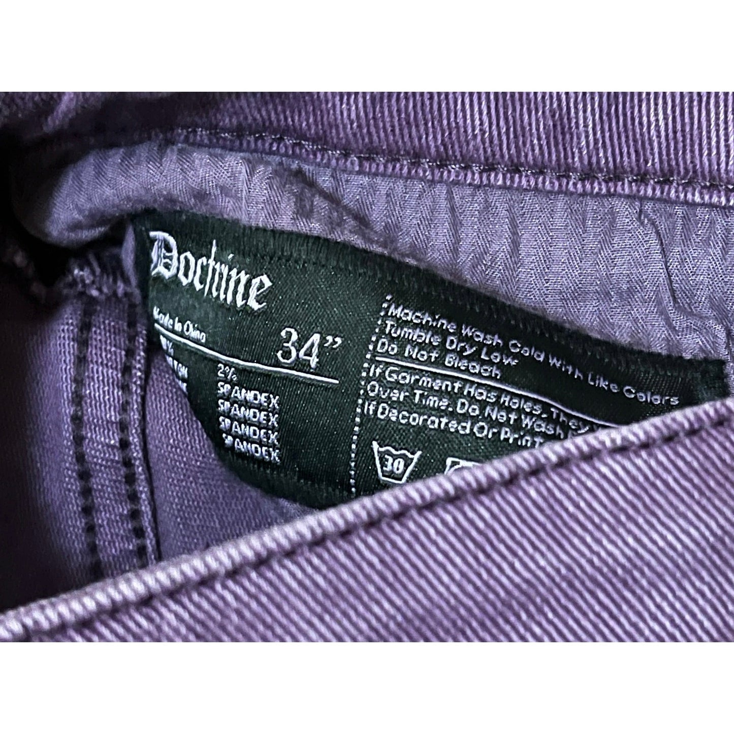 Doctrine Kill Joy Purple Superstacks Men’s Jean’s Size 34