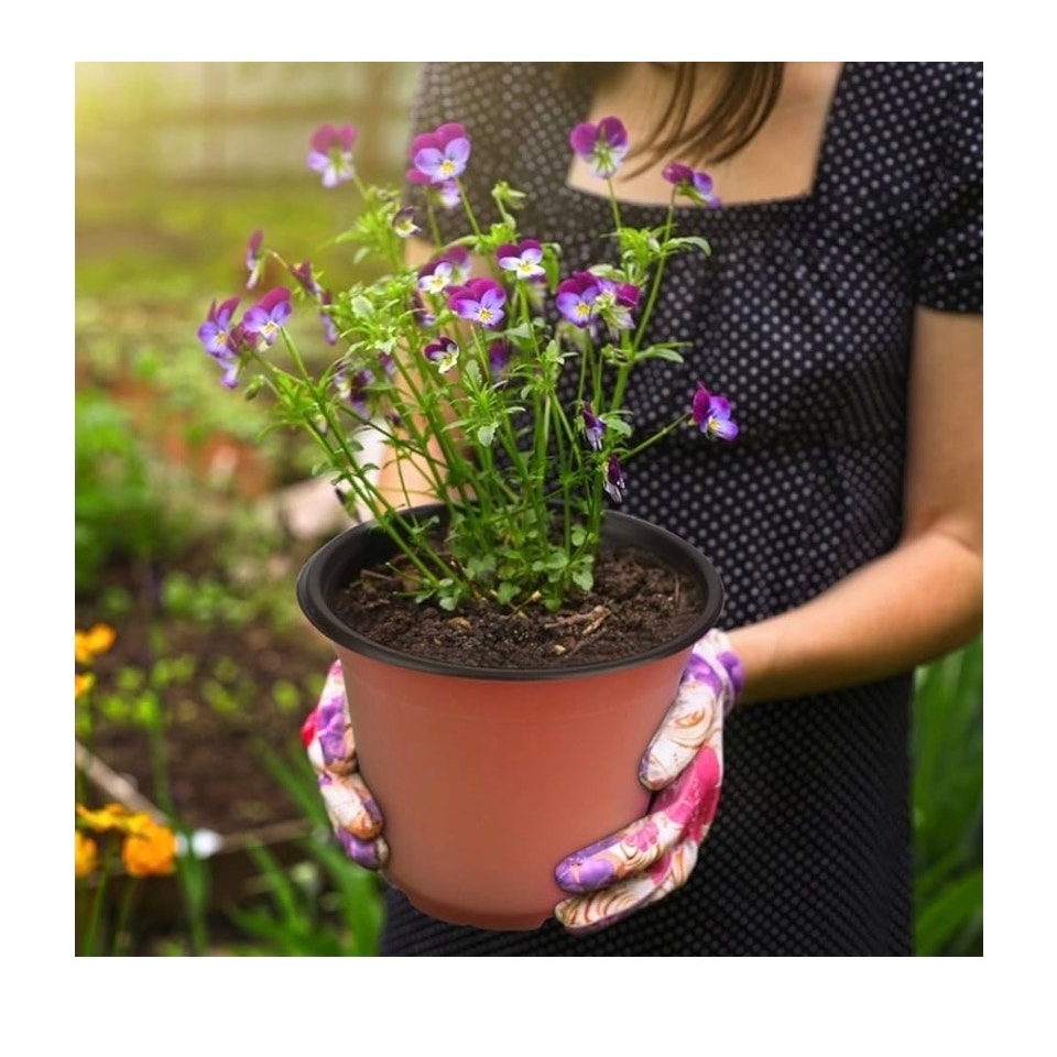 100 Pcs 6" Plastic Plants Nursery Seedlings Pot/Pots Flower Plant Container