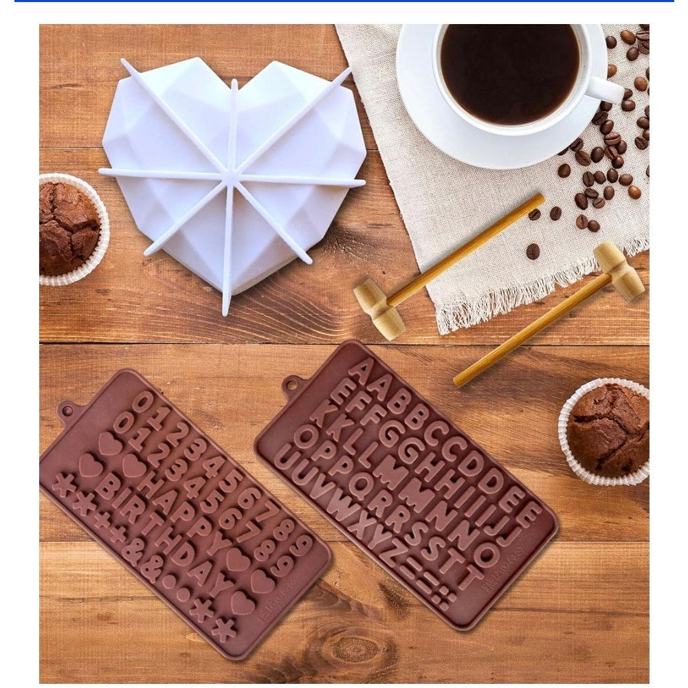 3D Love Heart Diamond Shaped Chocolate Molds Tools Bakeware Cake Mold Handmade