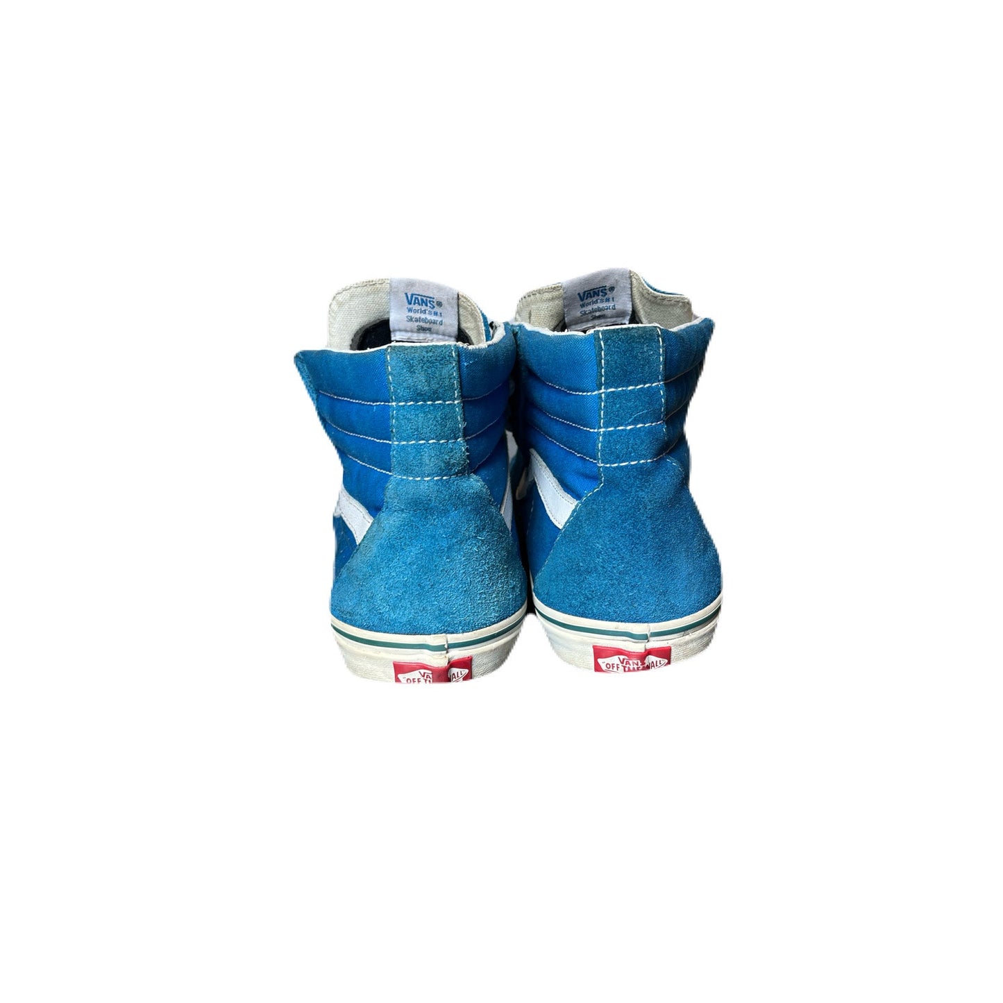 VANS Skate SK8-HI Blue High Top Women Suede Canvas Shoes Size 10.5