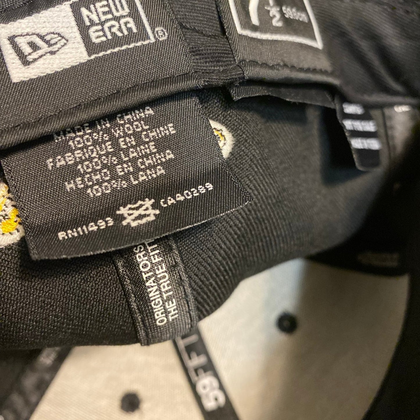 Pirates New Era Hat Size 7 1/2 Black & Yellow