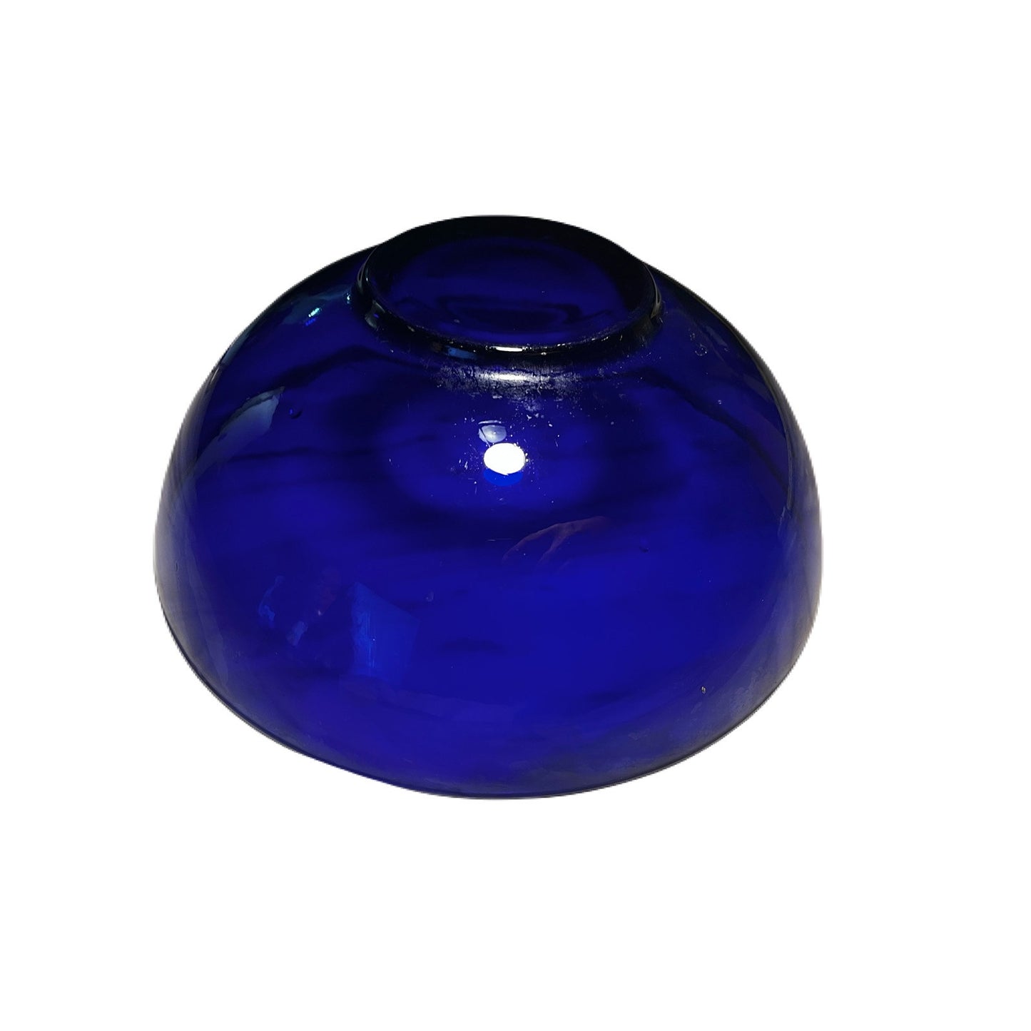 Blue Glass Bowl Size 10”L X 10”W X 4” H