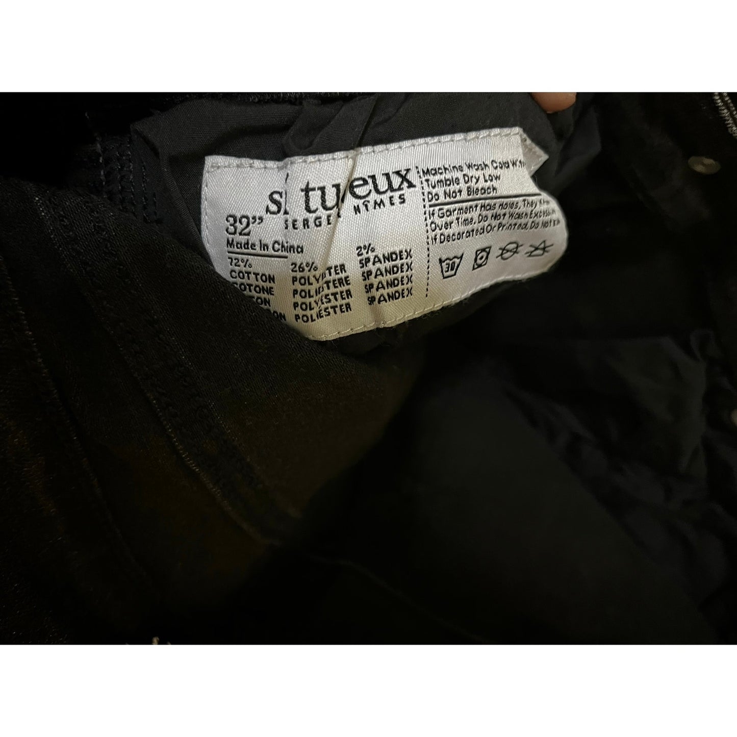 Si Tu Veux Marc Jeans Black Wash Superstack Mens Size 32