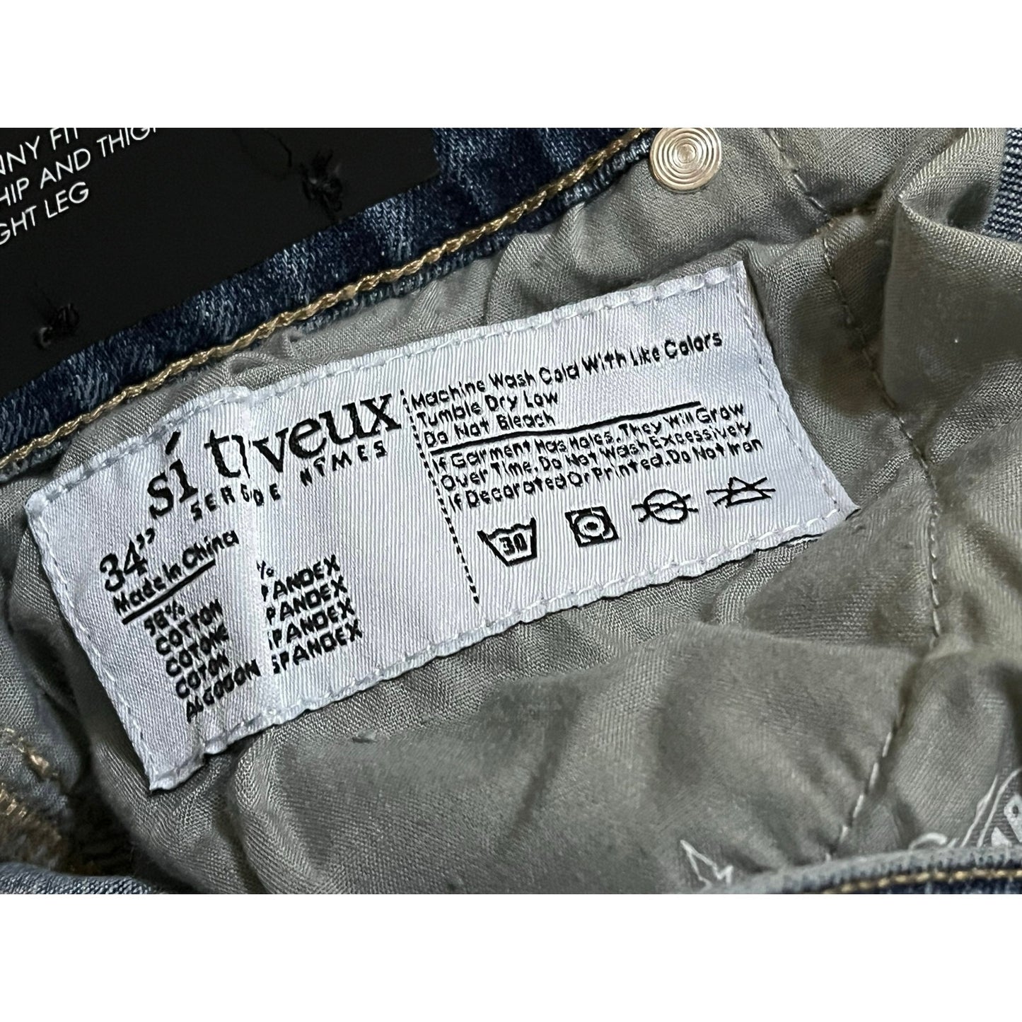 Si Tu Veux Marc Jean’s Indigo Wash Size 34 Men’s Superstack