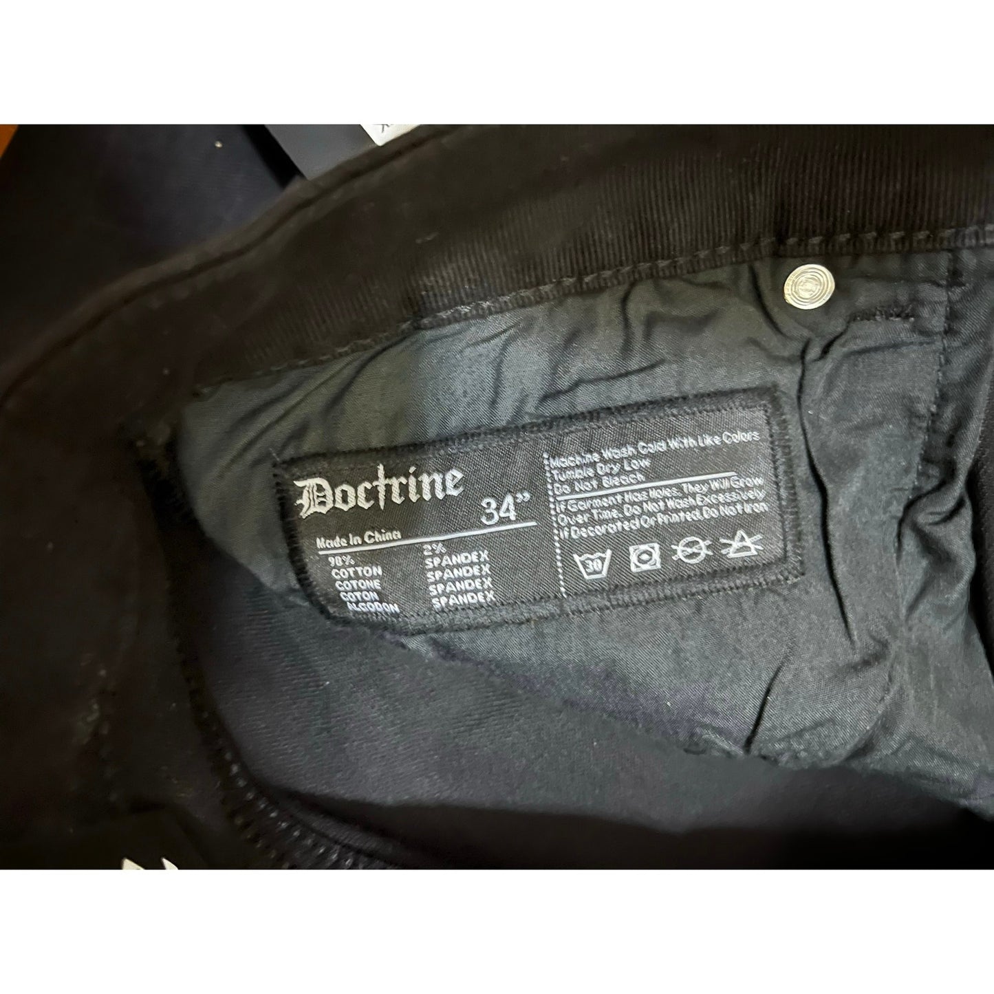 Doctrine Classic Stacked Jet Black Men’s Size 32
