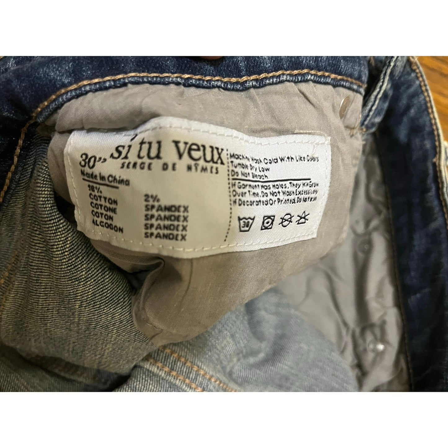 Si Tu Veux Brandon Jean’s Matte Gold Size 30 New