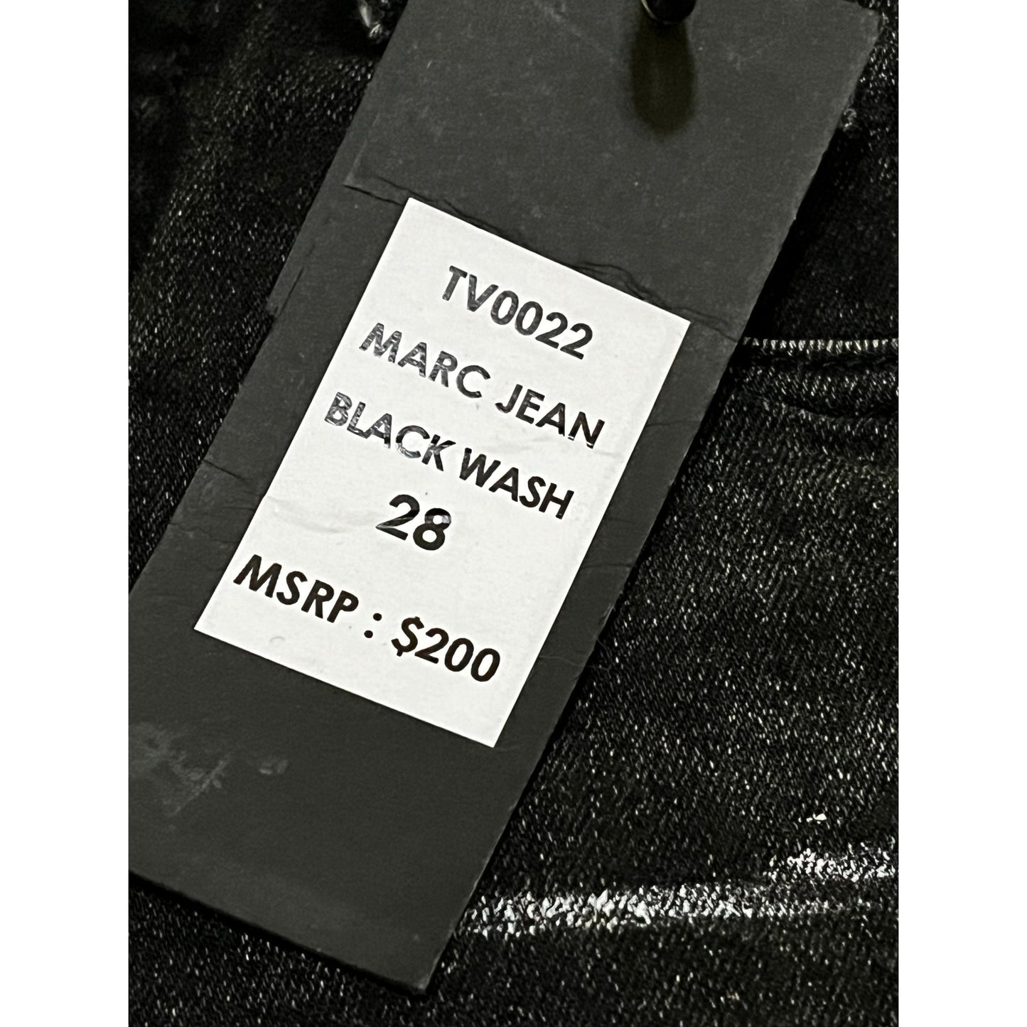 Si Tu Veux Marc Jeans Black Wash Superstack Mens Size 28