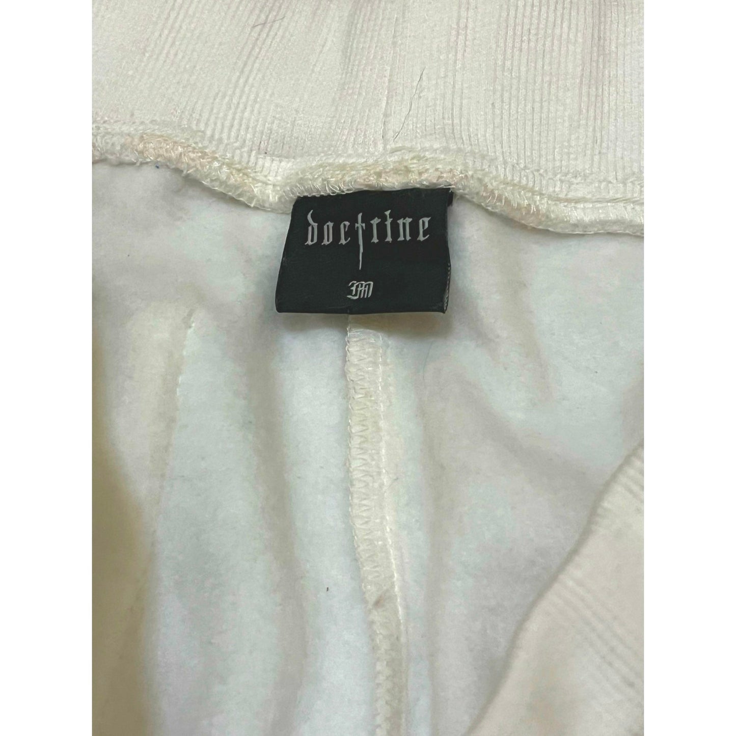 Doctrine Men’s White & Red Superstack Sweatpants Size Medium