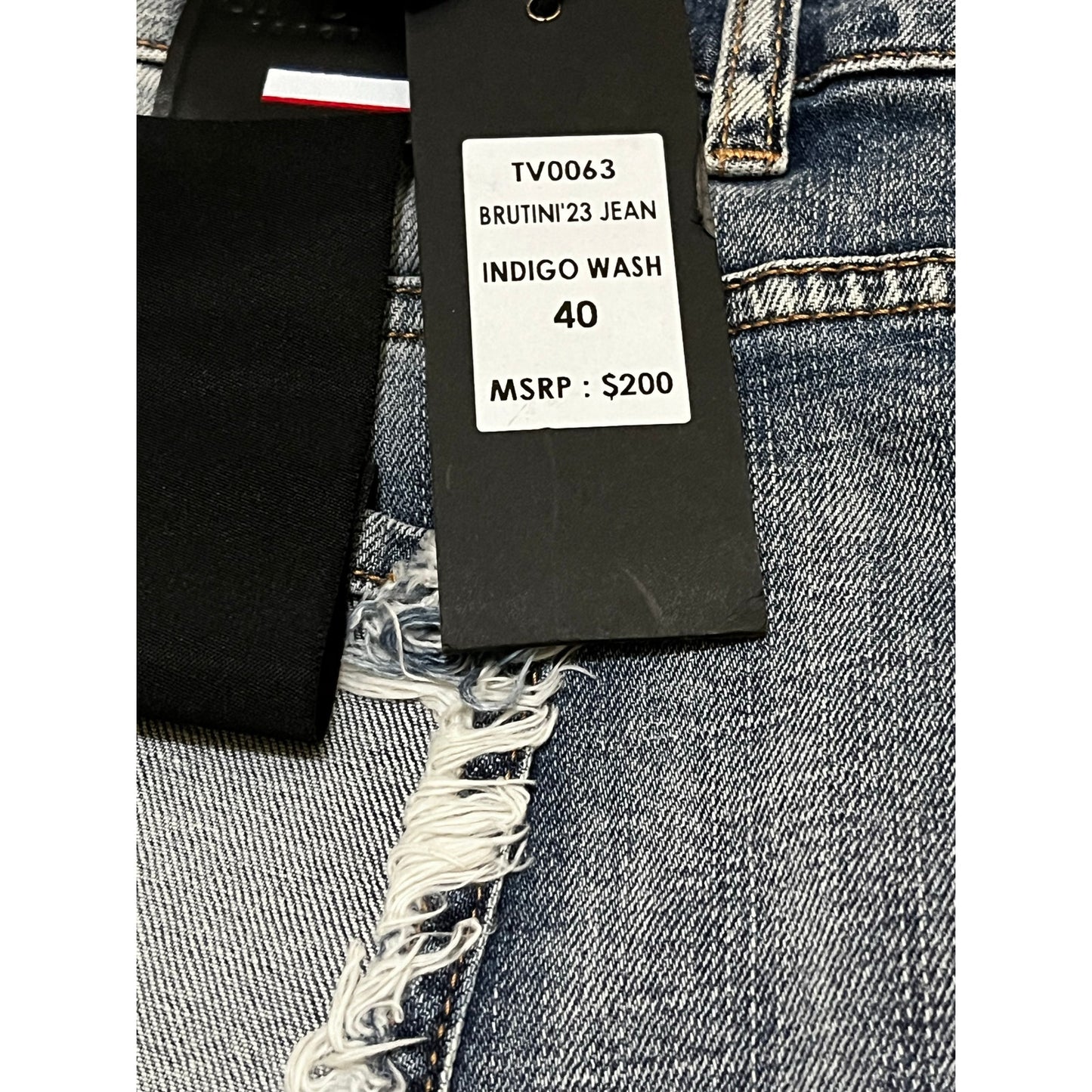 Si Tu Veux Brutini’23 Jeans Indigo Wash Mens Superstack Size 40