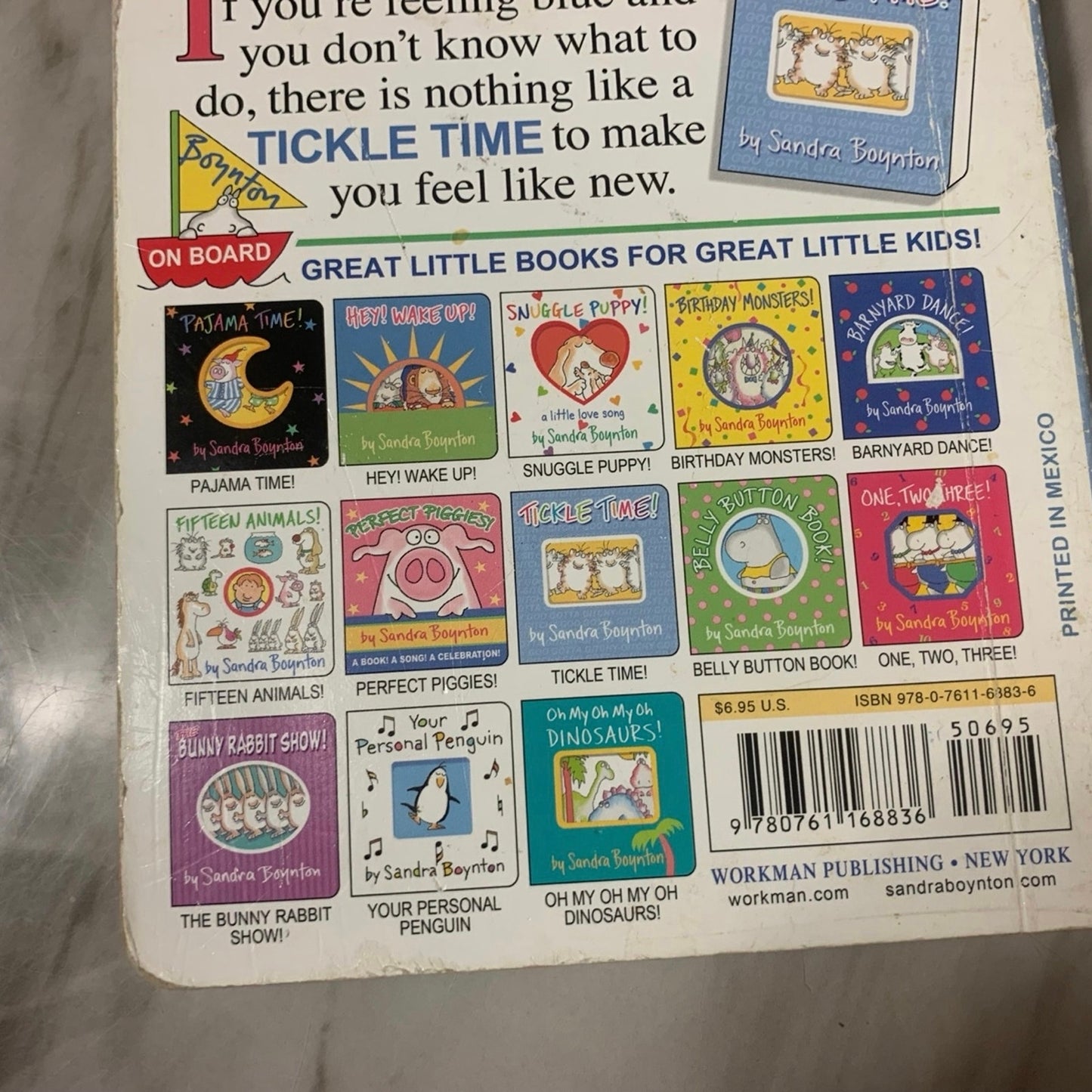 Tickle Time Book by Sandra boynton
