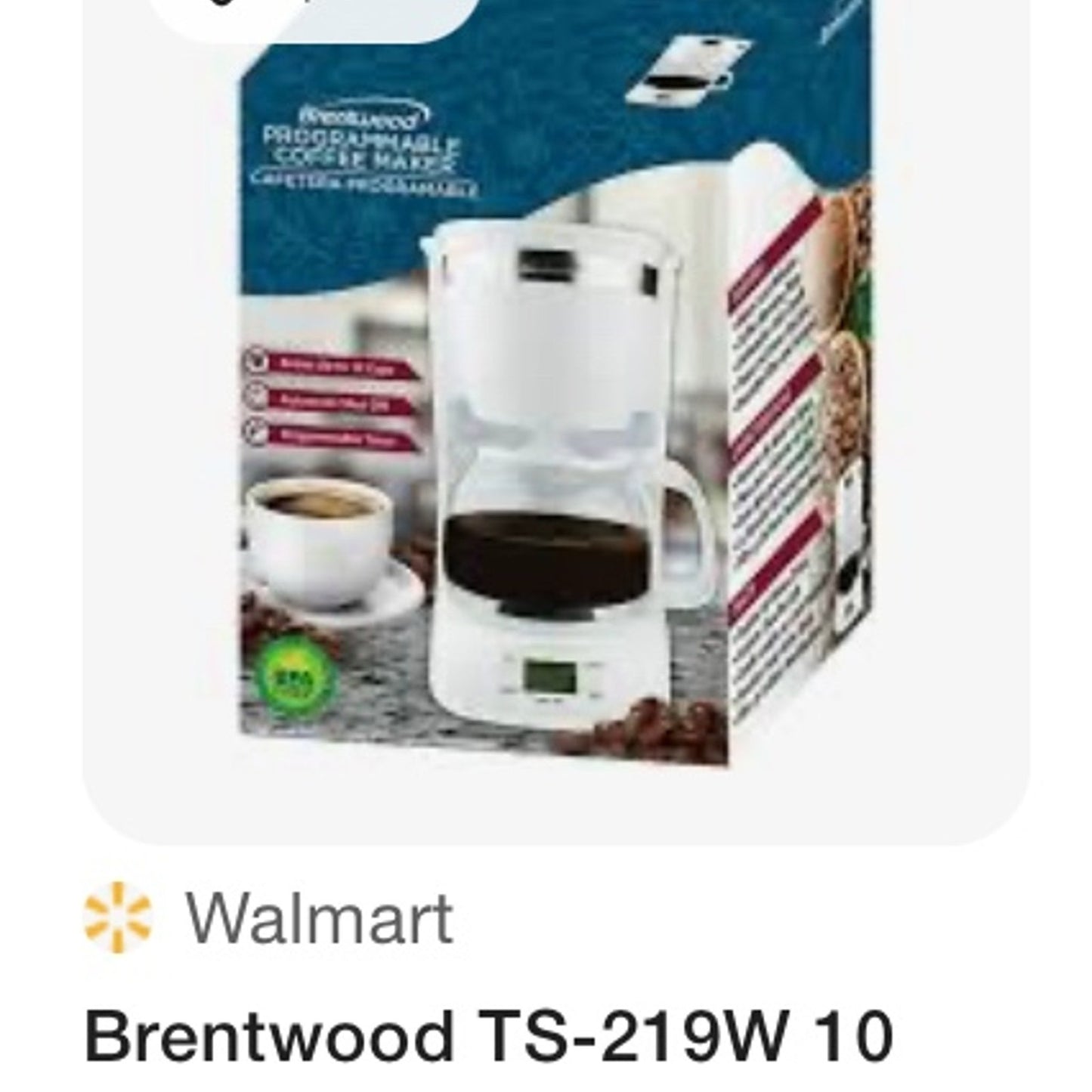 Brentwood Appliances 10 Cup Digital Coffee Maker New