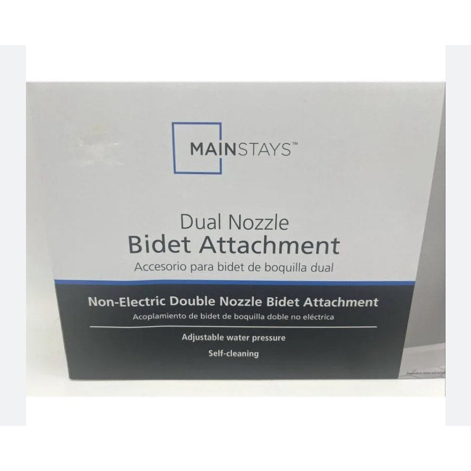 Mainstays Dual Nozzles Bidet Attachment with Self Cleaning