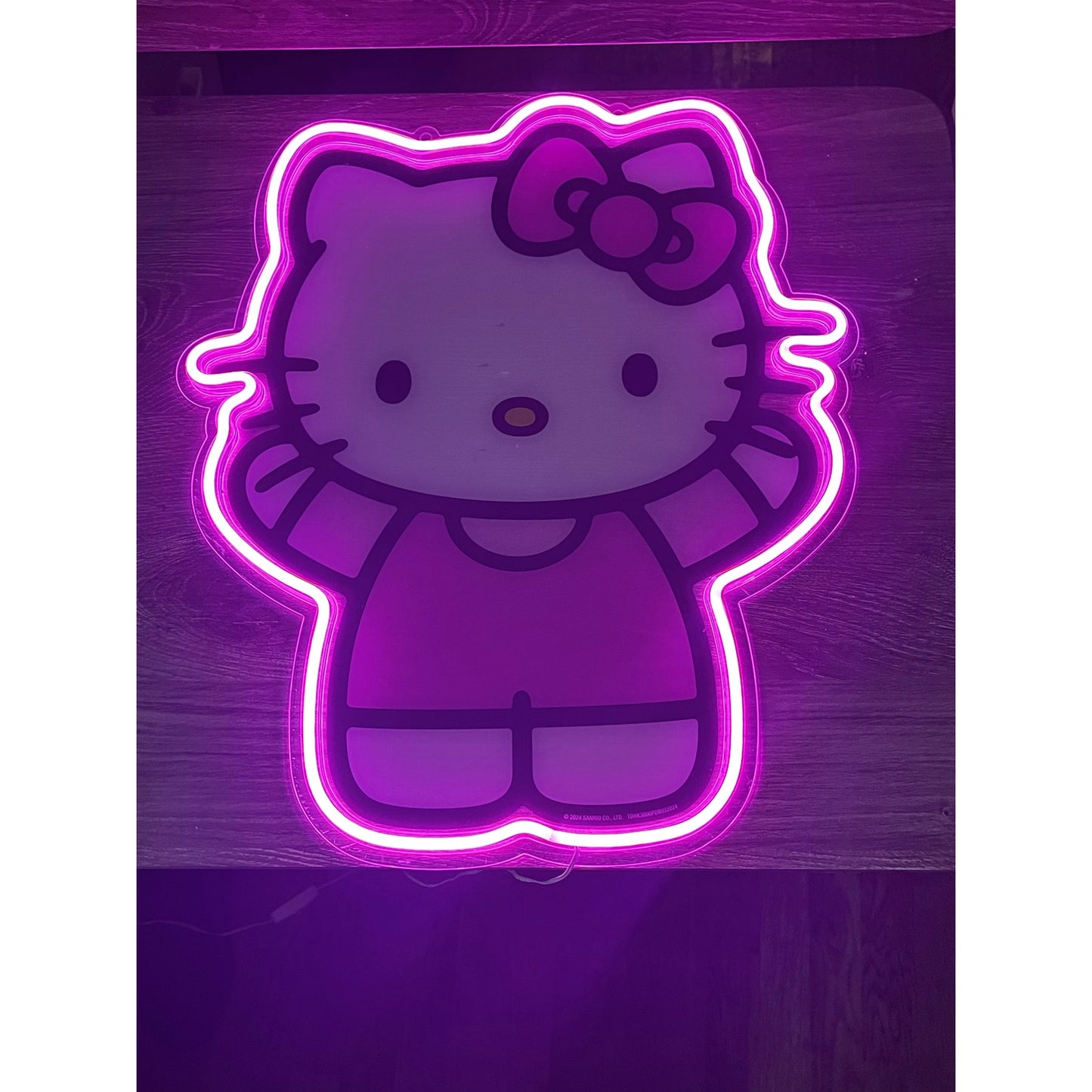 Silver Buffalo Sanrio Hello Kitty LED Neon Light Die Cut Acrylic Wall Art, 16"x19"