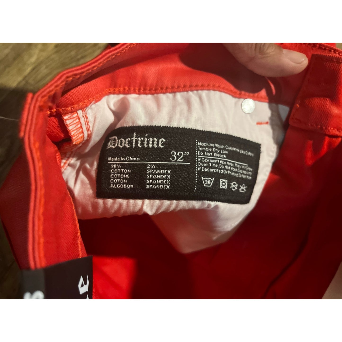 Doctrine Red Superstack Men’s Jeans Size 32