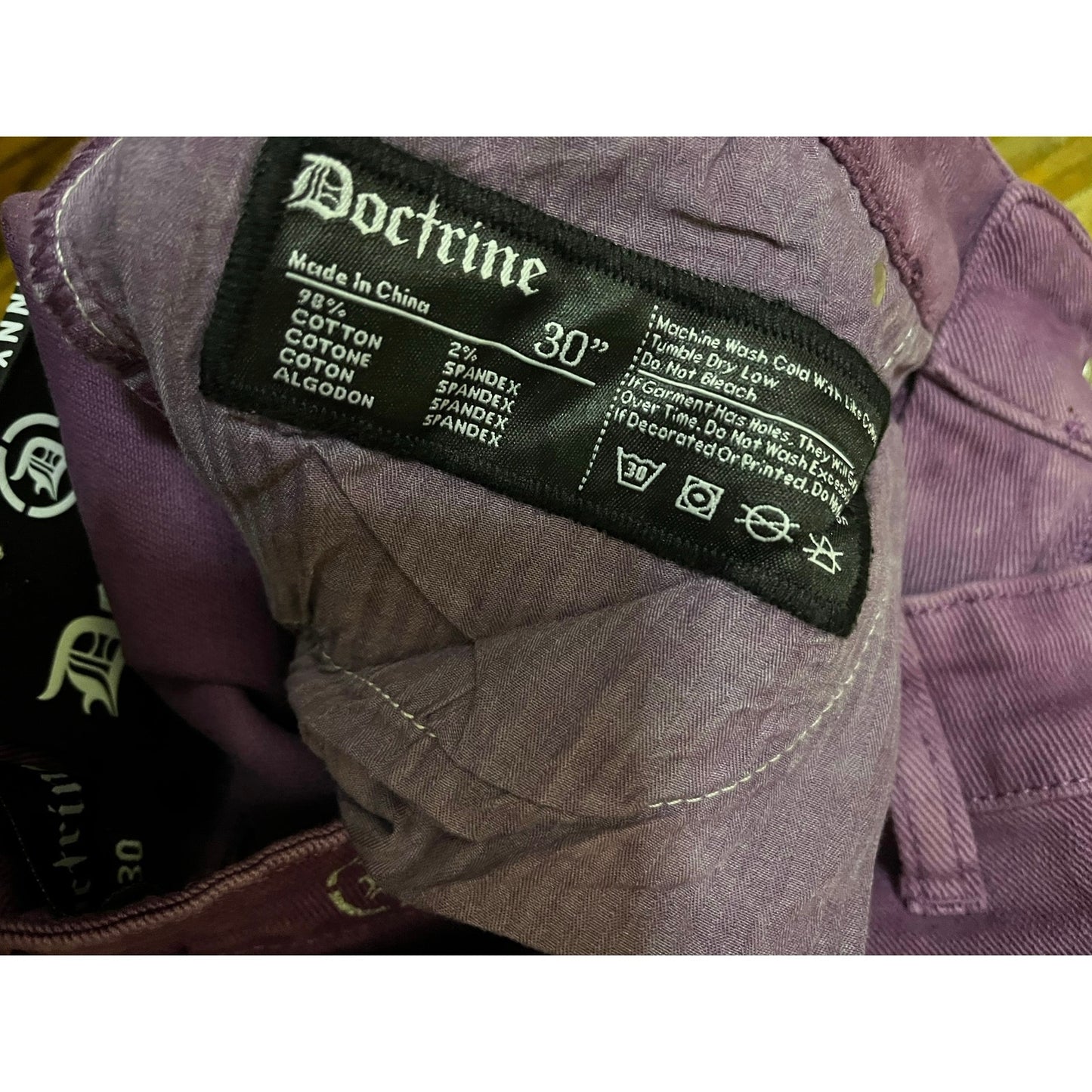 Doctrine Pacific Purple Superstack Men’s Jean’s Size 30