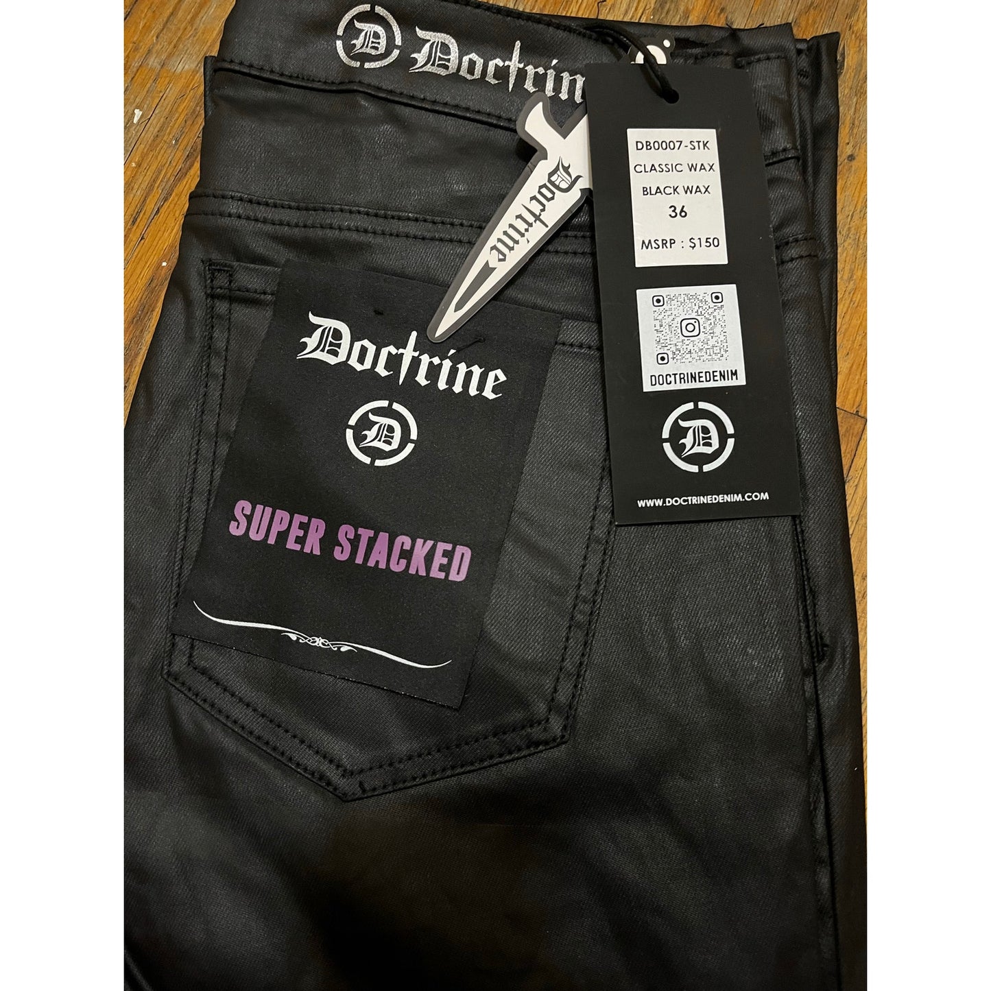 Doctrine Classic Wax Black Wax Superstack Size 36