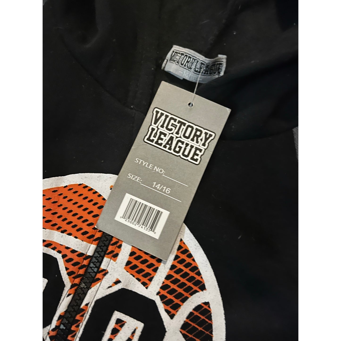 Victory League Kid’s Black Hoodie Size 14/16