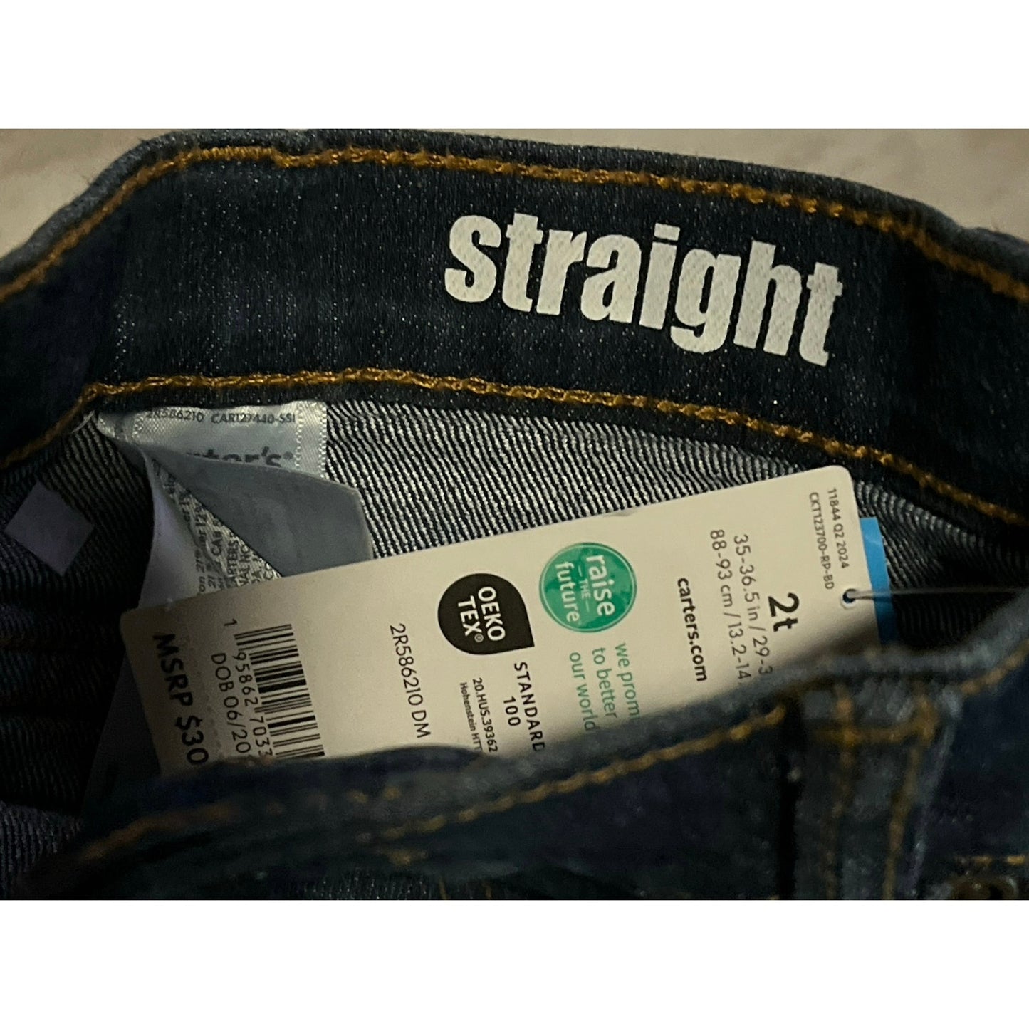 Carter’s Dark Blue Jean’s Size 2T Unisex