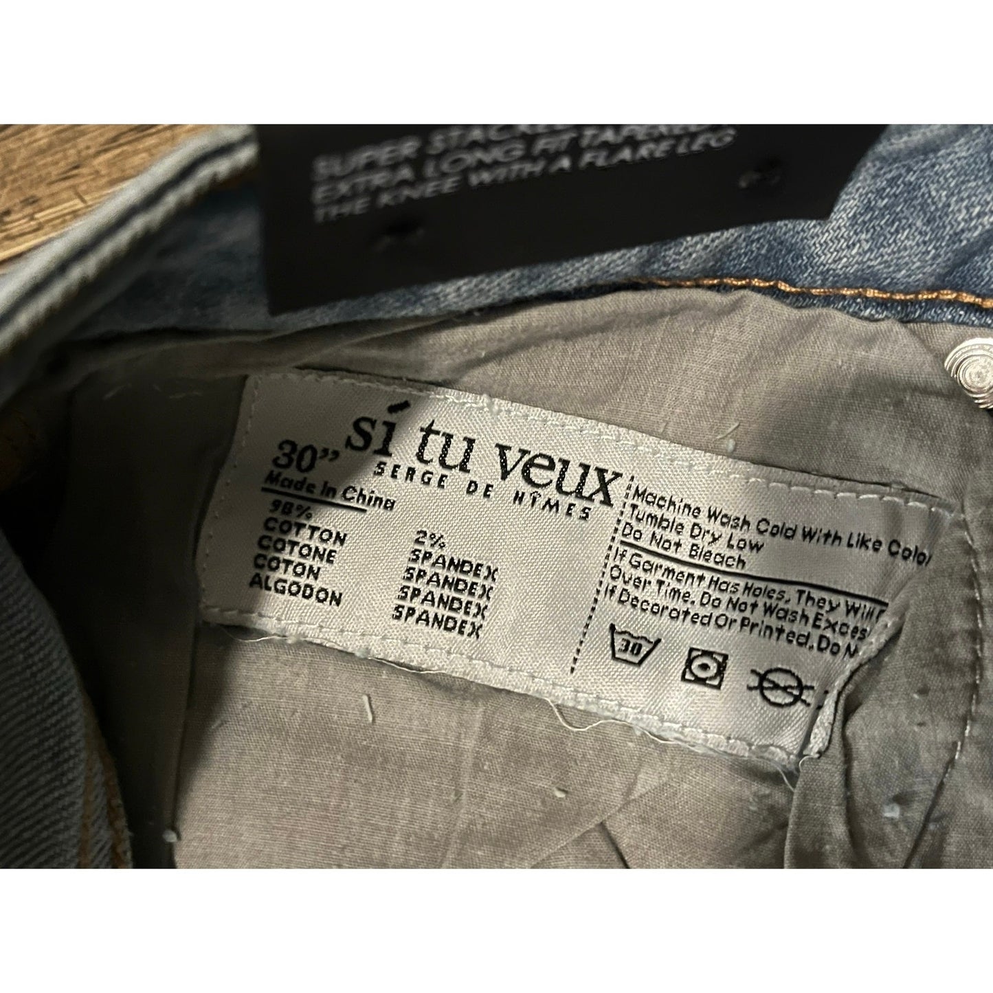 Si Tu Veux Collage ‘23 Jean Indigo Wash Size 30