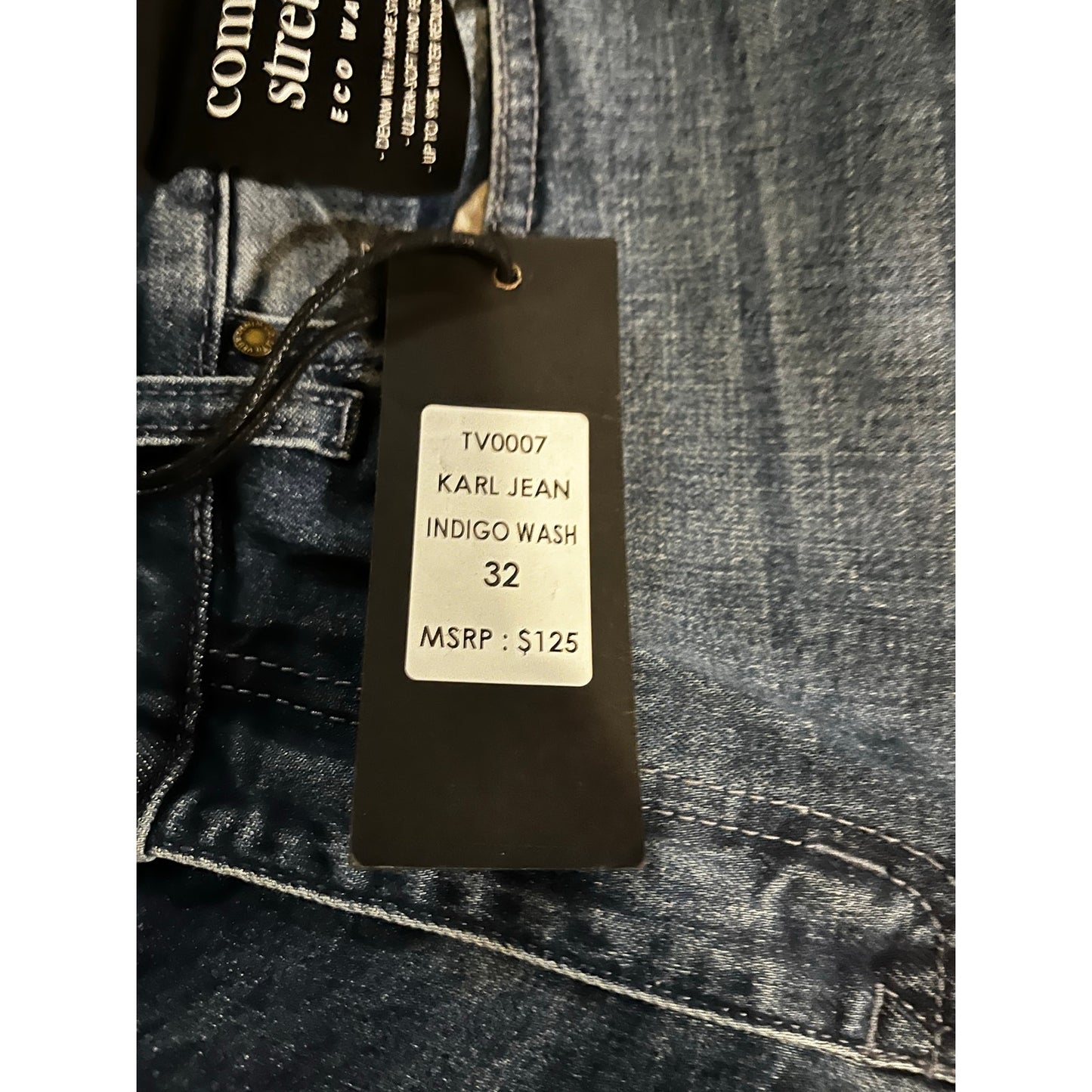 Si Tu Veux Karl Jeans Indigo Wash Size 32 Superstack