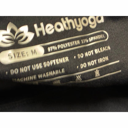Heathyoga Women’s Black Breathe In Bliss Out Pants Size Medium