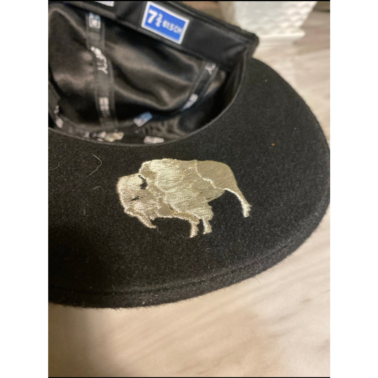 New Era Hat Size 7 3/4 Black & Blue Buffalo