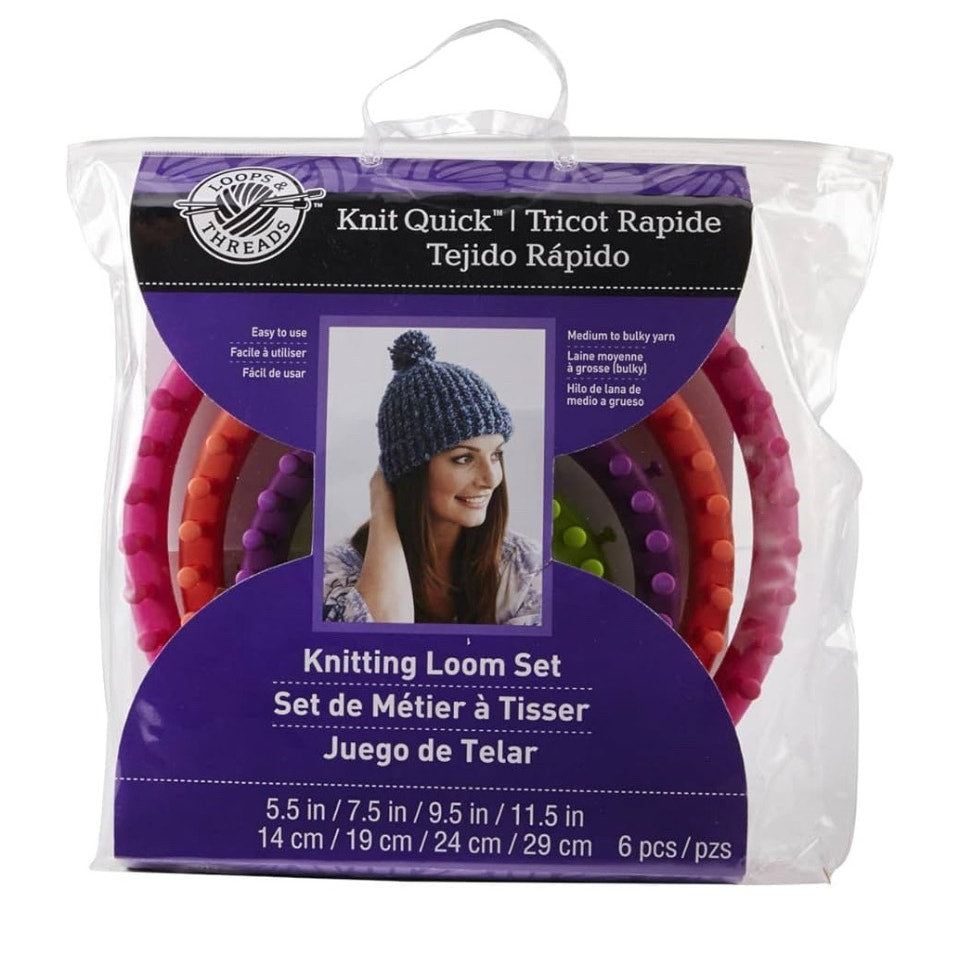 Knit Quick™ Knitting Round Loom Set, by Loops & Threads® (5.5", 7.5",9.5",11.5")