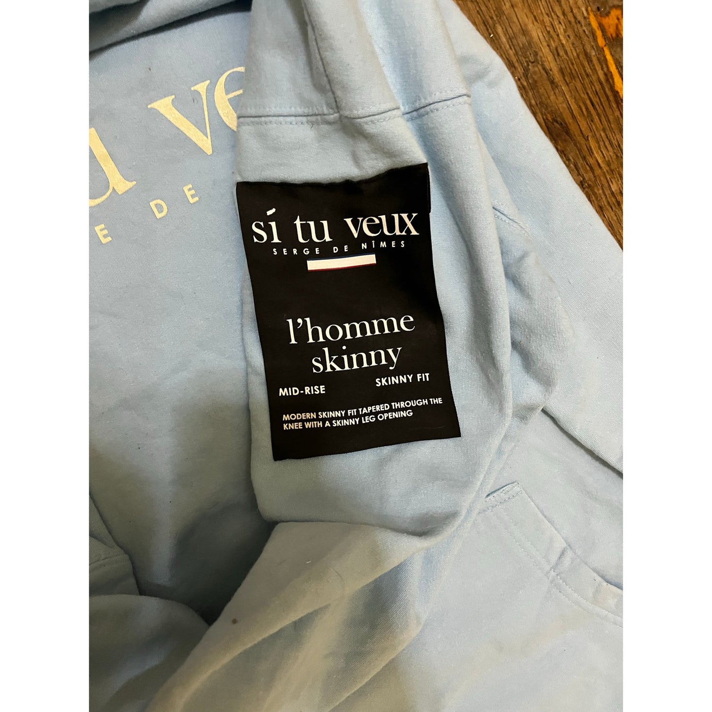 Baby Blue Si Tu Veux Men’s Sweater Size 2XL