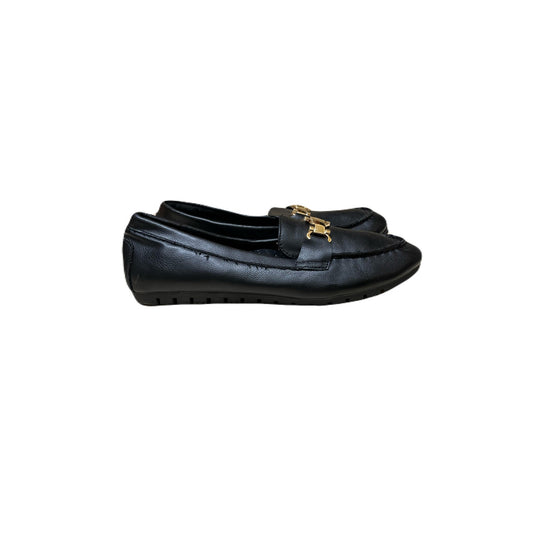 Women’s Black loafers With Gold Straps Size 7 Brand New No Box